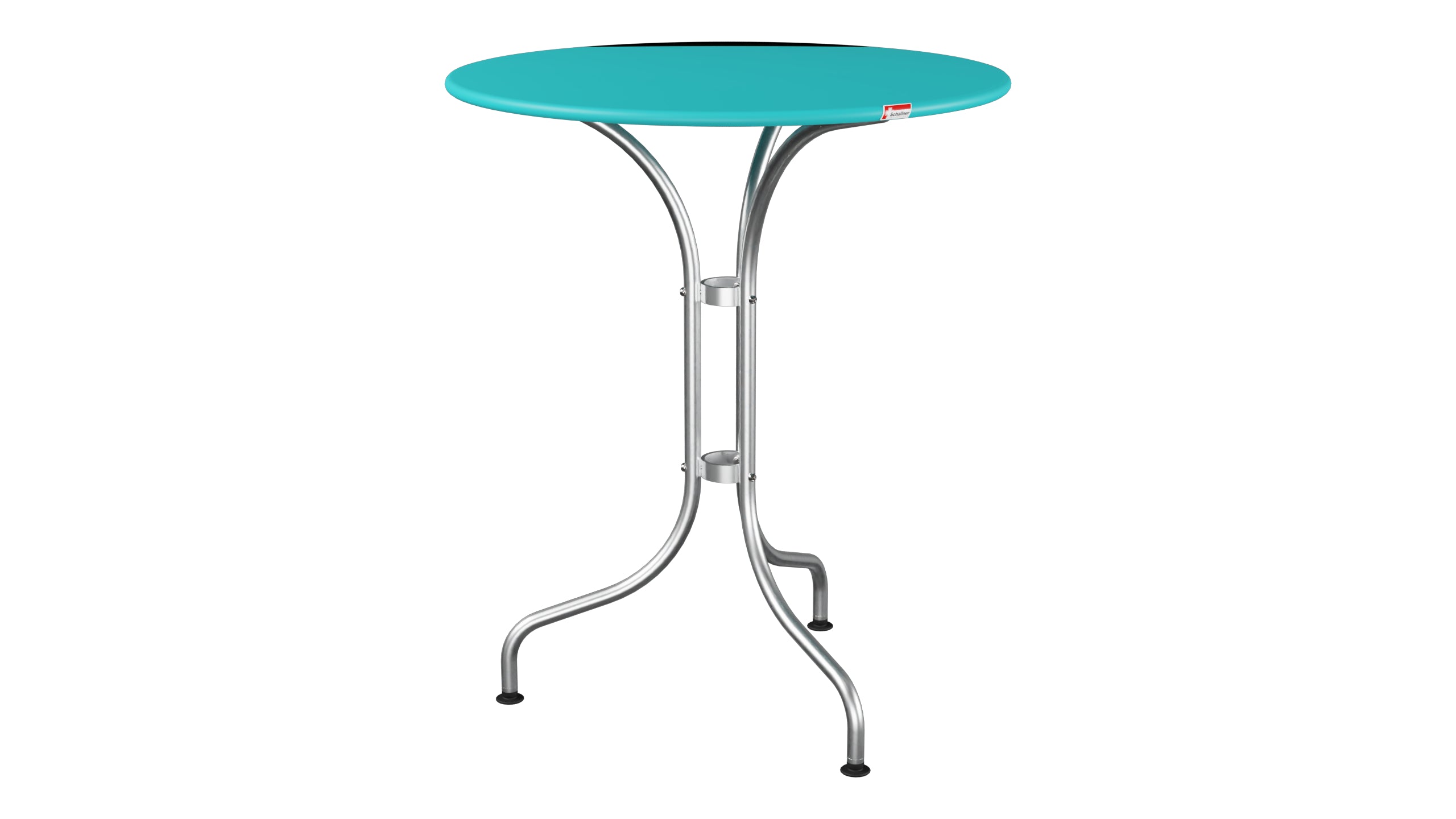 St. Moritz Metall-Gartentisch ø60 in Türkis präsentiert im Onlineshop von KAQTU Design AG. Gartentisch ist von Schaffner