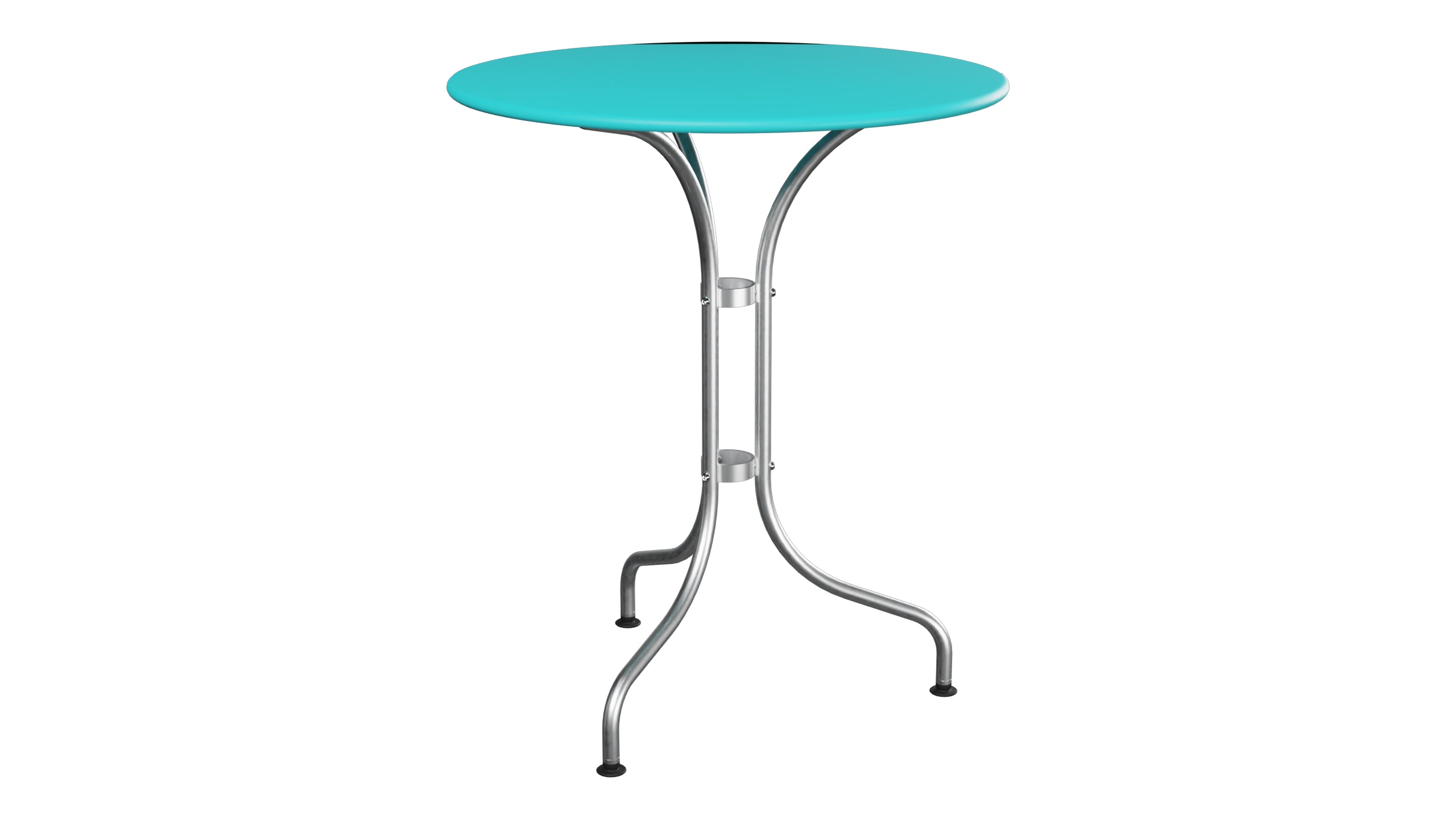 St. Moritz Metall-Gartentisch ø60 in Türkis präsentiert im Onlineshop von KAQTU Design AG. Gartentisch ist von Schaffner