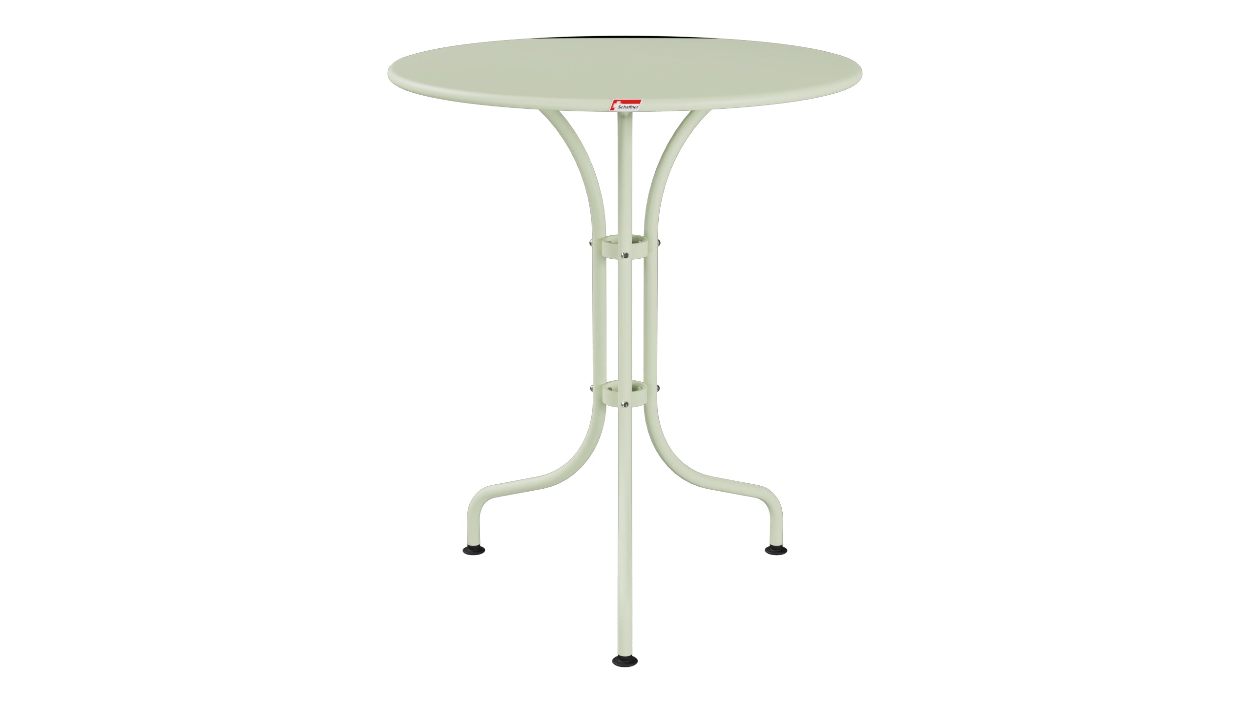 St. Moritz Metall-Gartentisch ø60 in Pastellgrün präsentiert im Onlineshop von KAQTU Design AG. Gartentisch ist von Schaffner