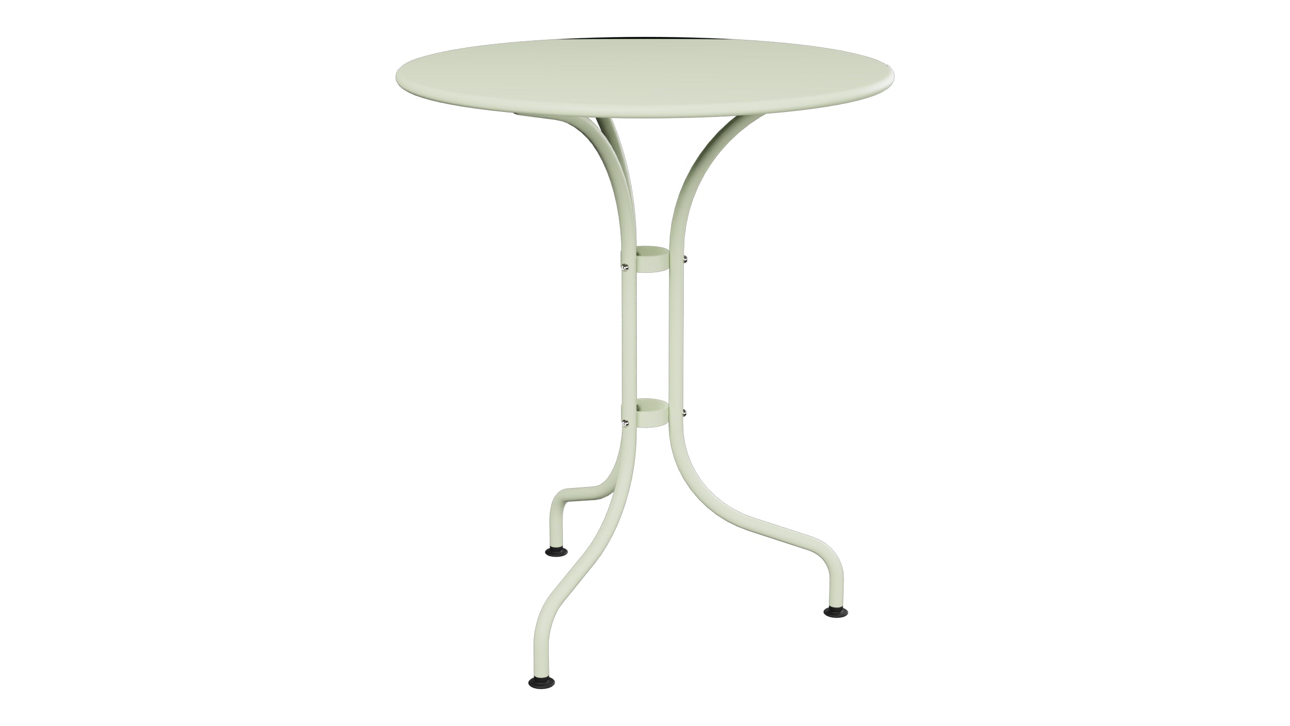 St. Moritz Metall-Gartentisch ø60 in Pastellgrün präsentiert im Onlineshop von KAQTU Design AG. Gartentisch ist von Schaffner
