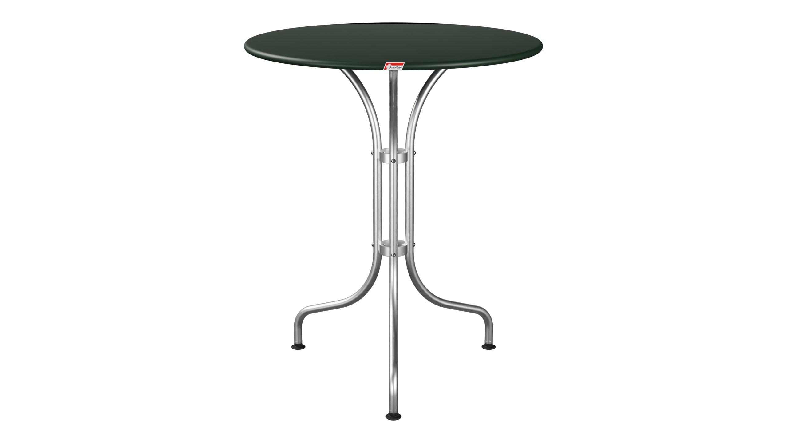St. Moritz Metall-Gartentisch ø60 in Tannengrün präsentiert im Onlineshop von KAQTU Design AG. Gartentisch ist von Schaffner