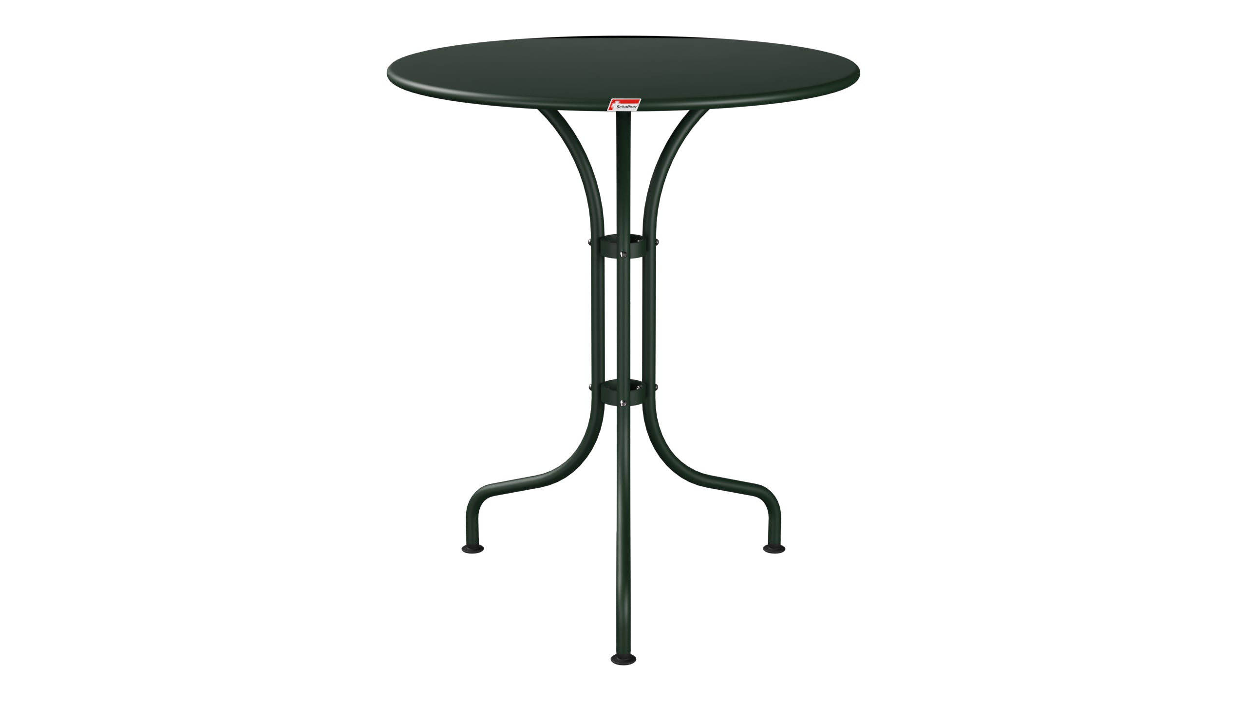 St. Moritz Metall-Gartentisch ø60 in Tannengrün präsentiert im Onlineshop von KAQTU Design AG. Gartentisch ist von Schaffner