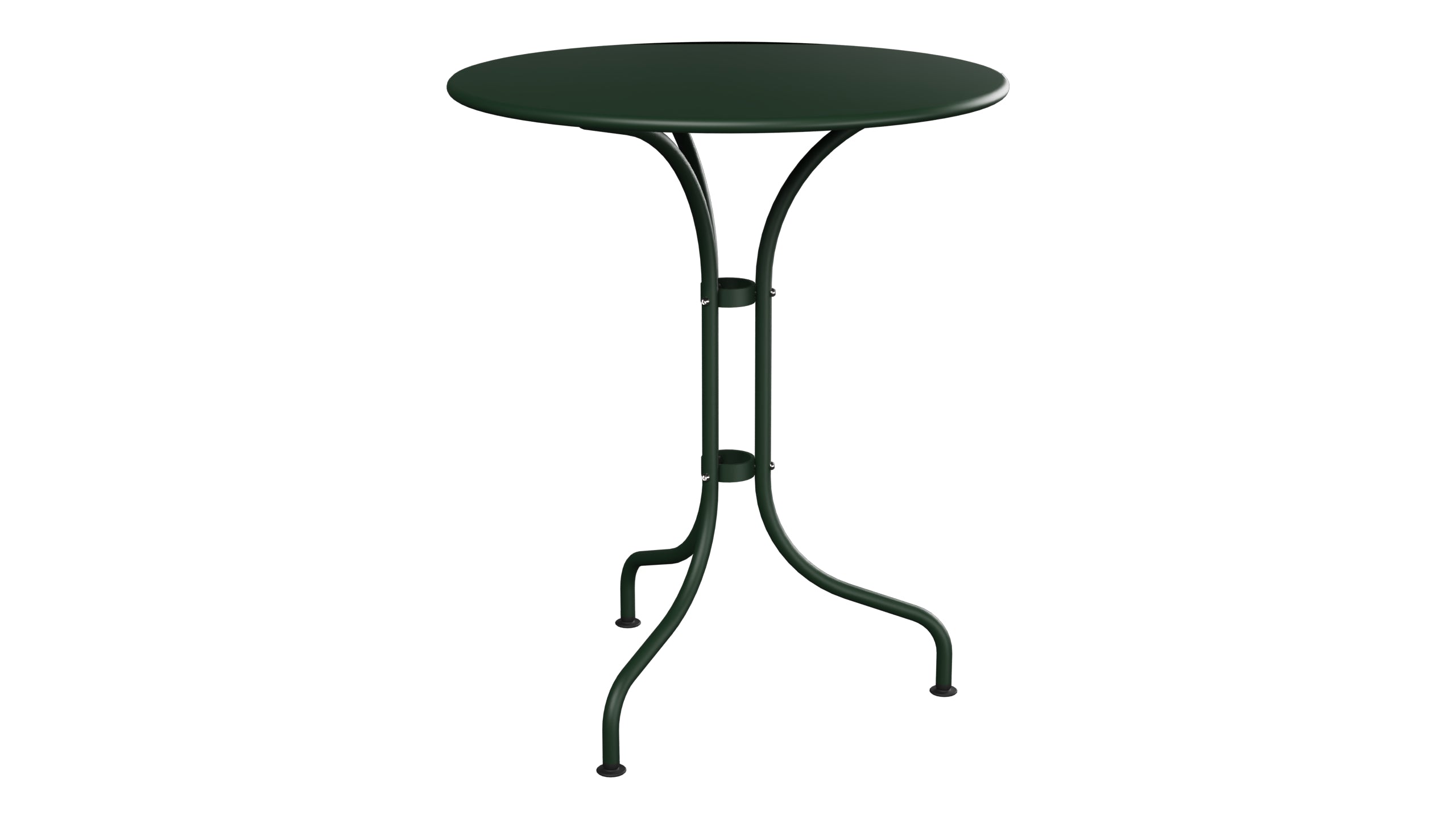 St. Moritz Metall-Gartentisch ø60 in Tannengrün präsentiert im Onlineshop von KAQTU Design AG. Gartentisch ist von Schaffner