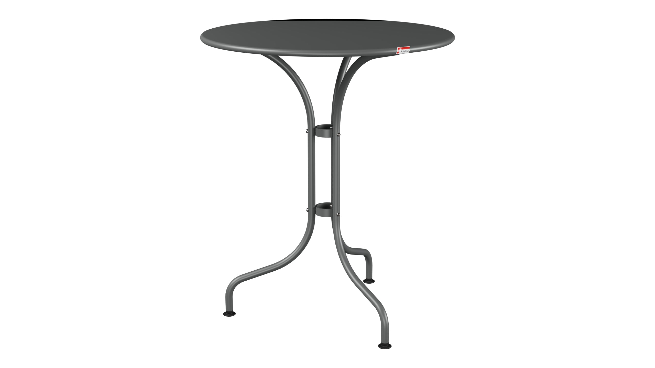 St. Moritz Metall-Gartentisch ø60 in Graphit präsentiert im Onlineshop von KAQTU Design AG. Gartentisch ist von Schaffner