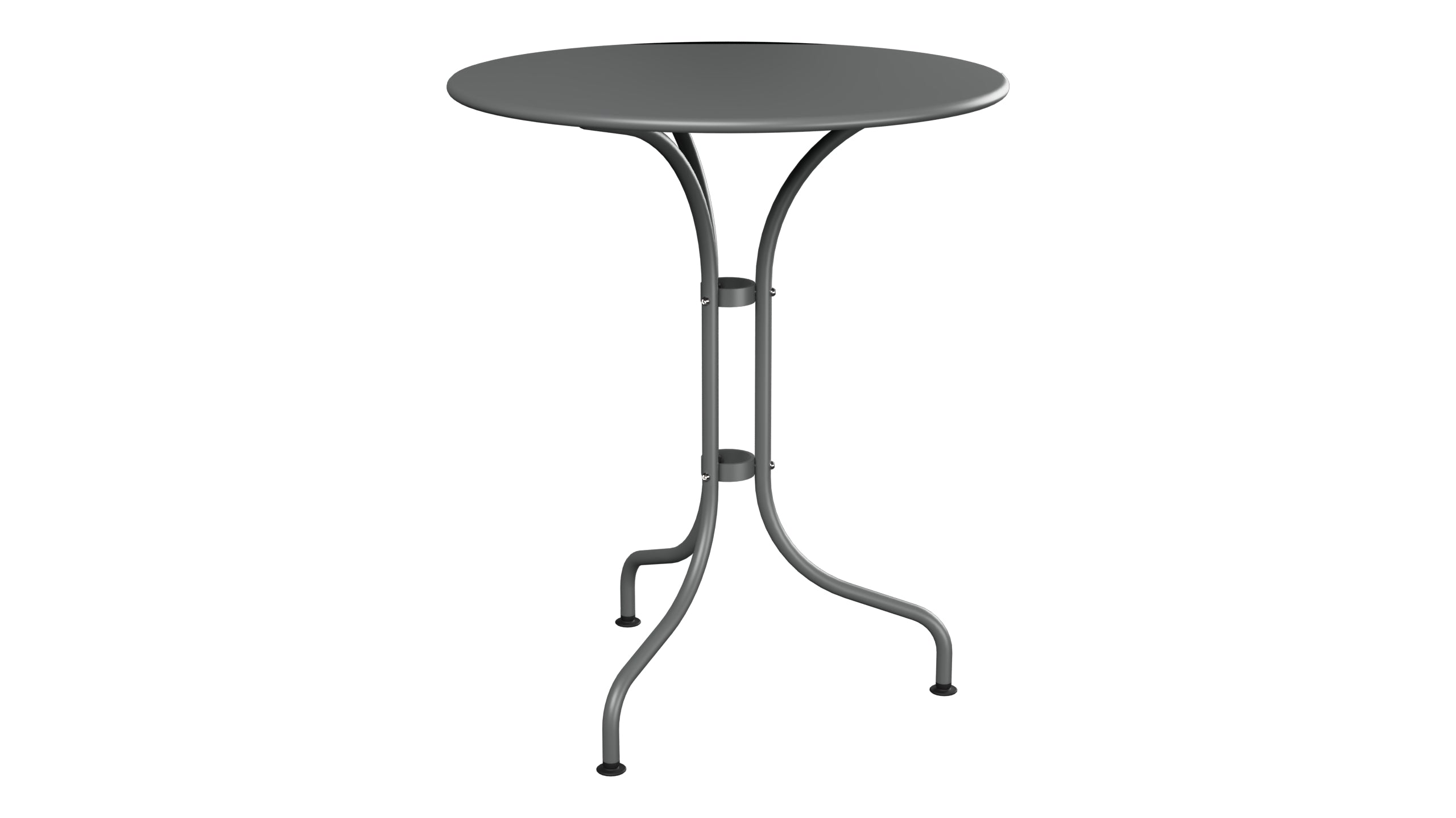 St. Moritz Metall-Gartentisch ø60 in Graphit präsentiert im Onlineshop von KAQTU Design AG. Gartentisch ist von Schaffner