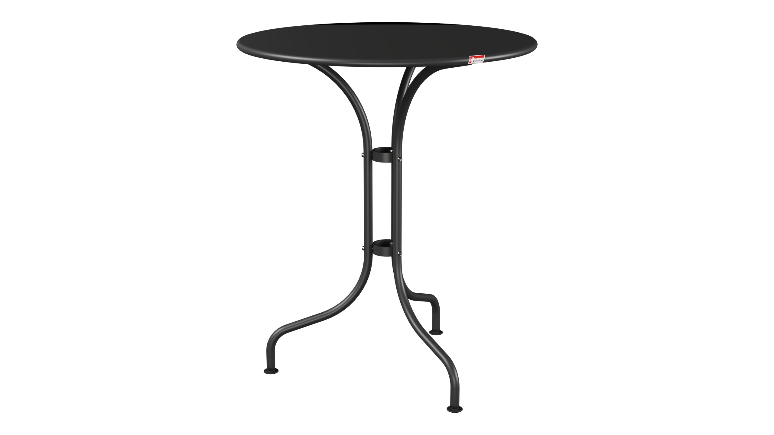 St. Moritz Metall-Gartentisch ø60 in Anthrazit präsentiert im Onlineshop von KAQTU Design AG. Gartentisch ist von Schaffner