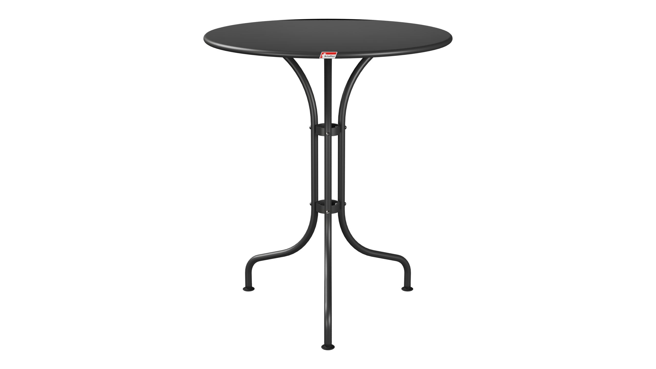 St. Moritz Metall-Gartentisch ø60 in Anthrazit präsentiert im Onlineshop von KAQTU Design AG. Gartentisch ist von Schaffner