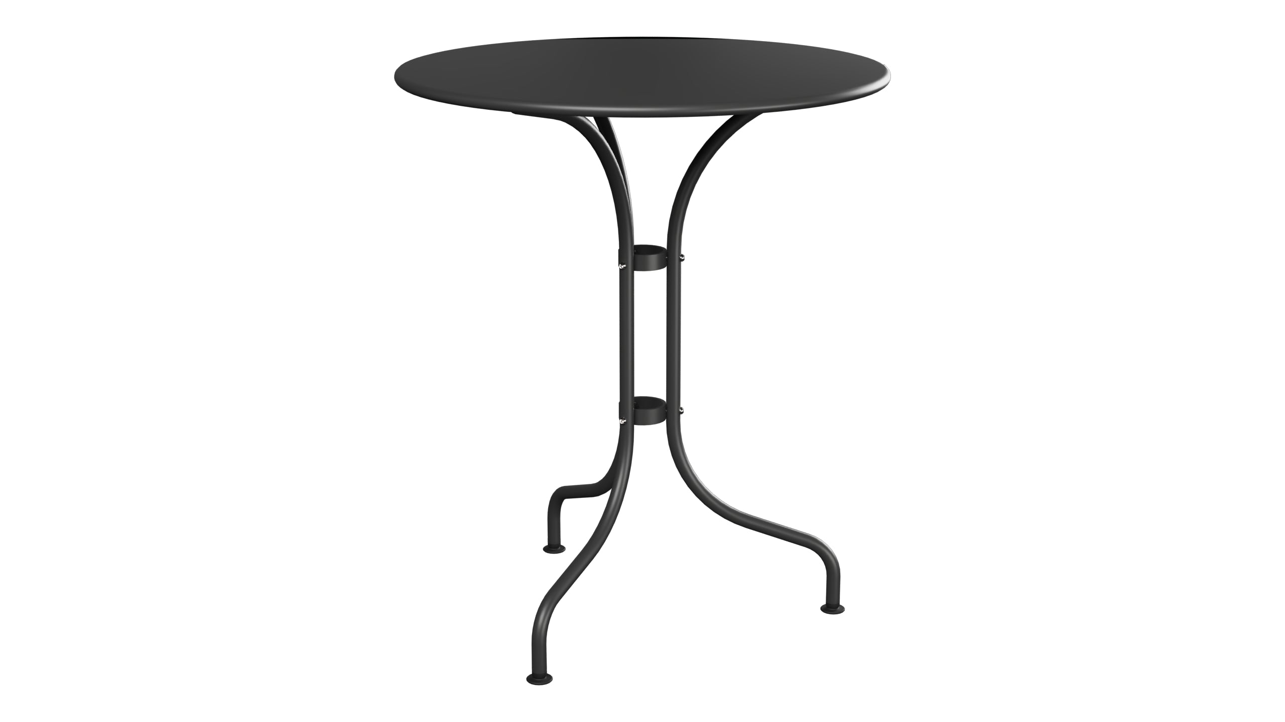 St. Moritz Metall-Gartentisch ø60 in Anthrazit präsentiert im Onlineshop von KAQTU Design AG. Gartentisch ist von Schaffner