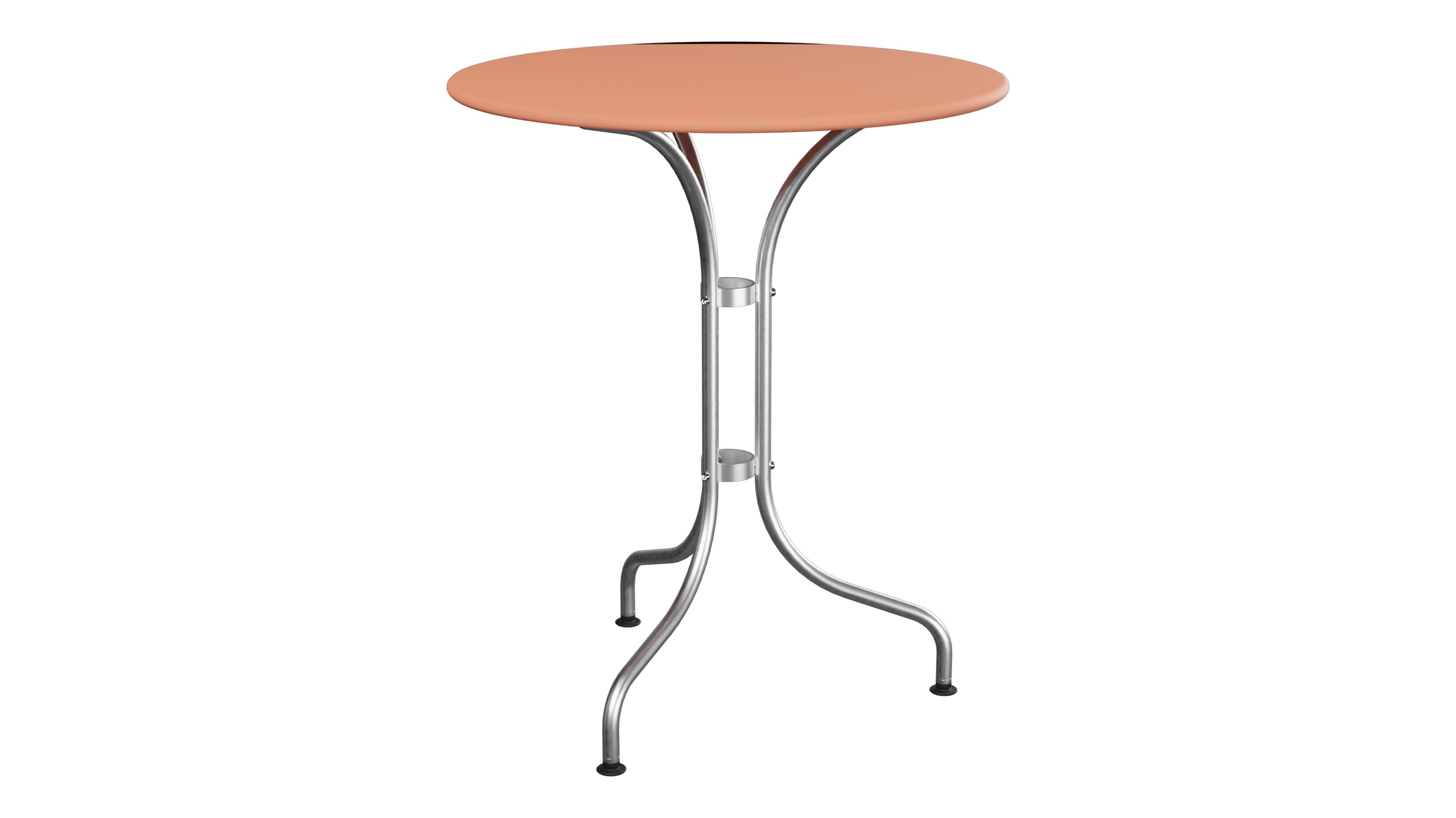 St. Moritz Metall-Gartentisch ø60 in Pastellterracotta präsentiert im Onlineshop von KAQTU Design AG. Gartentisch ist von Schaffner