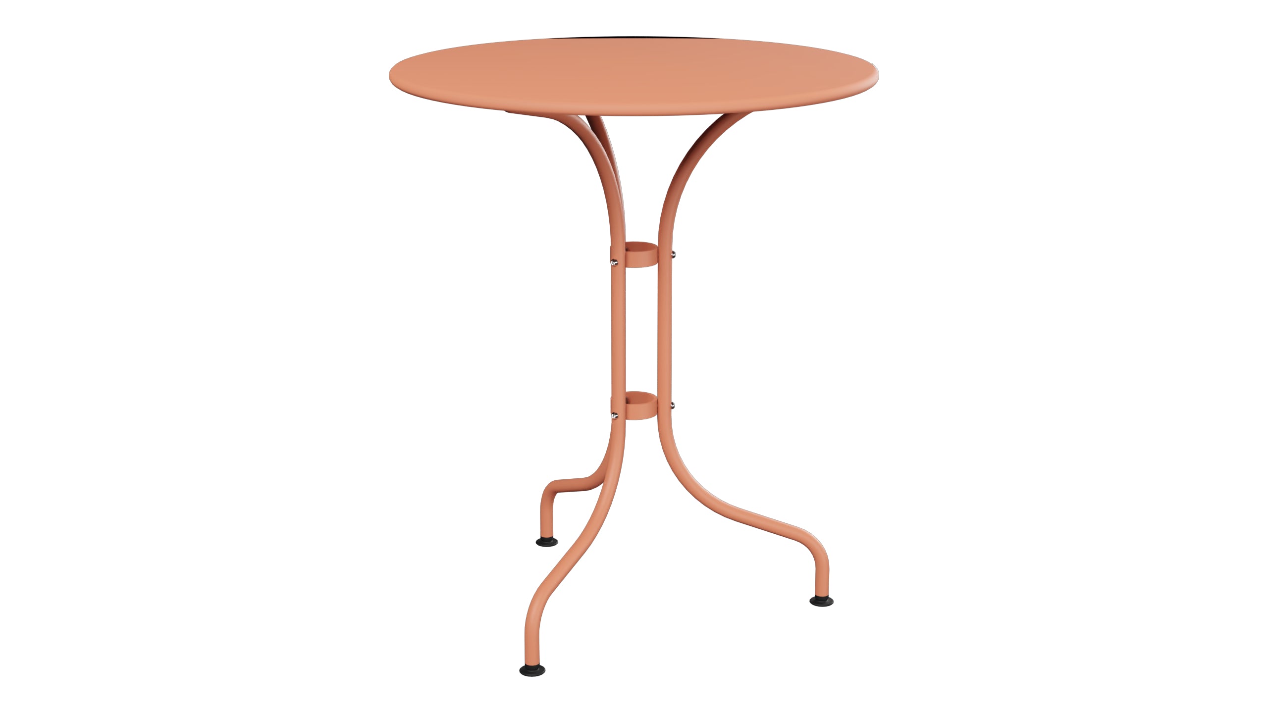St. Moritz Metall-Gartentisch ø60 in Pastellterracotta präsentiert im Onlineshop von KAQTU Design AG. Gartentisch ist von Schaffner