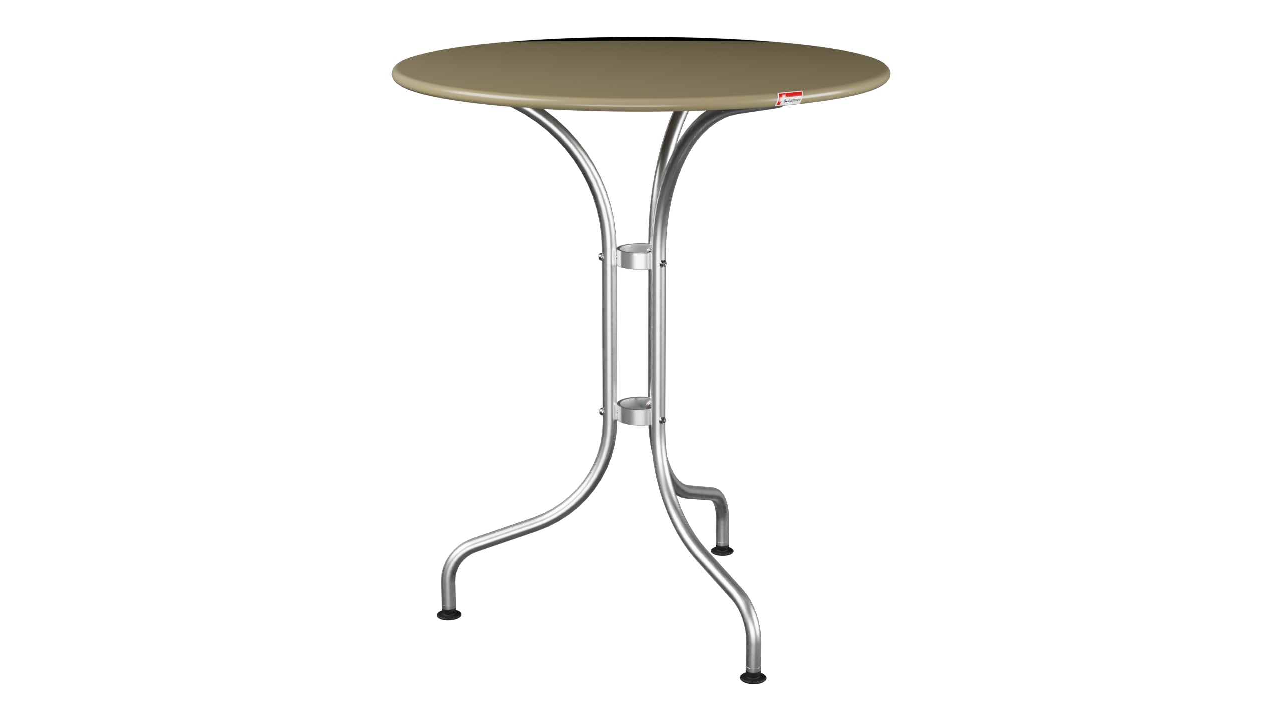 St. Moritz Metall-Gartentisch ø60 in Champagner präsentiert im Onlineshop von KAQTU Design AG. Gartentisch ist von Schaffner
