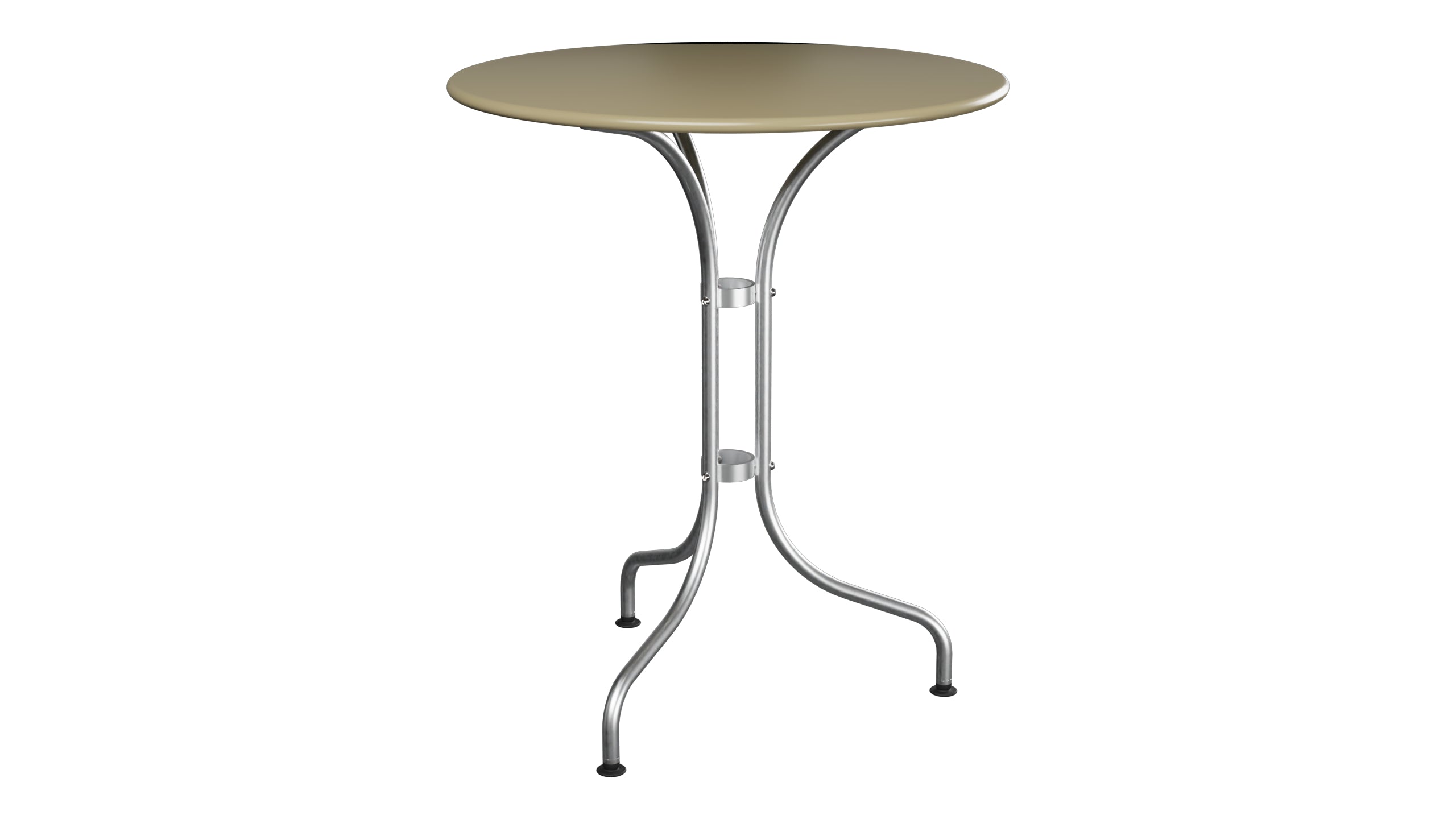 St. Moritz Metall-Gartentisch ø60 in Champagner präsentiert im Onlineshop von KAQTU Design AG. Gartentisch ist von Schaffner