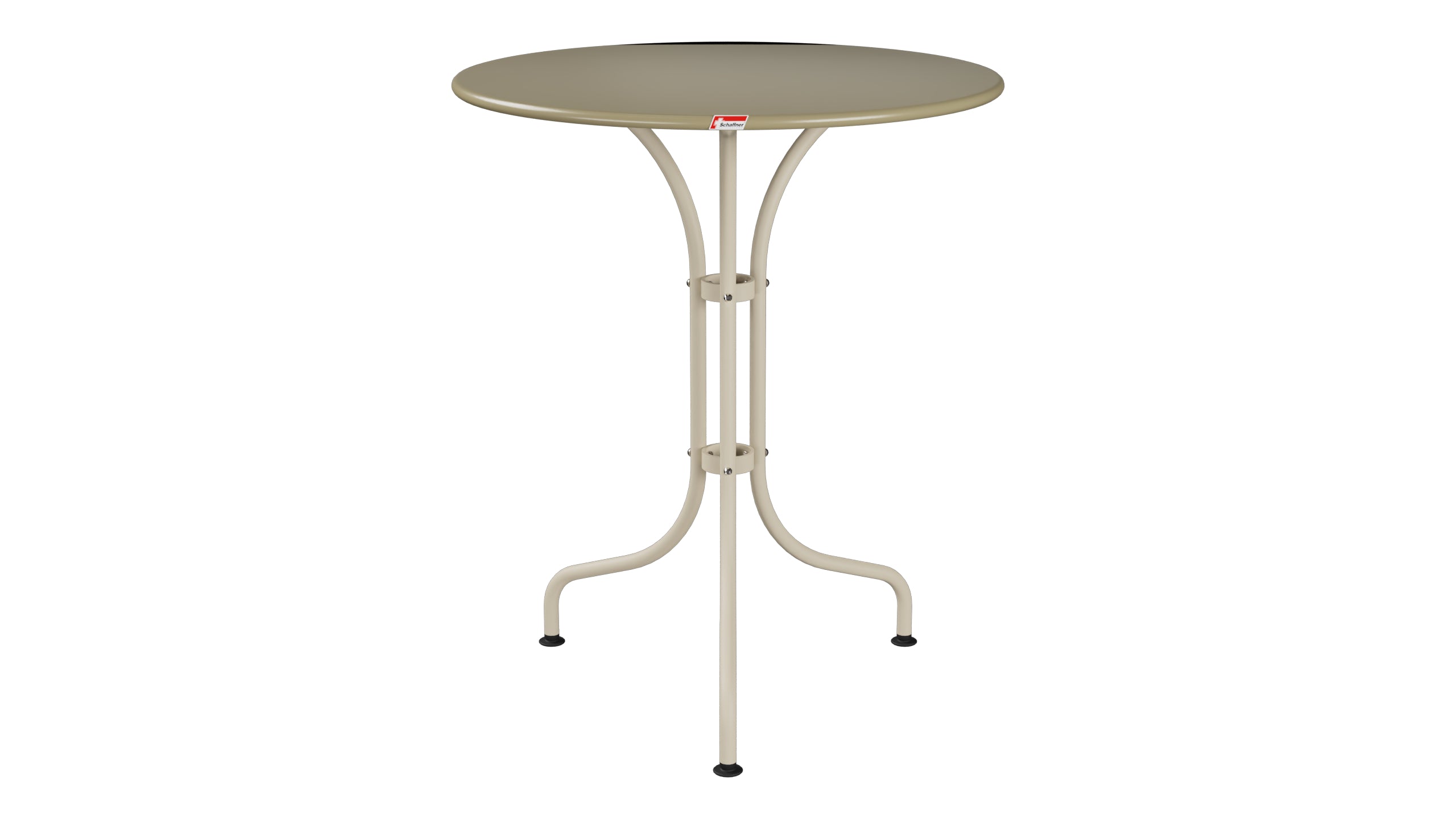 St. Moritz Metall-Gartentisch ø60 in Champagner präsentiert im Onlineshop von KAQTU Design AG. Gartentisch ist von Schaffner