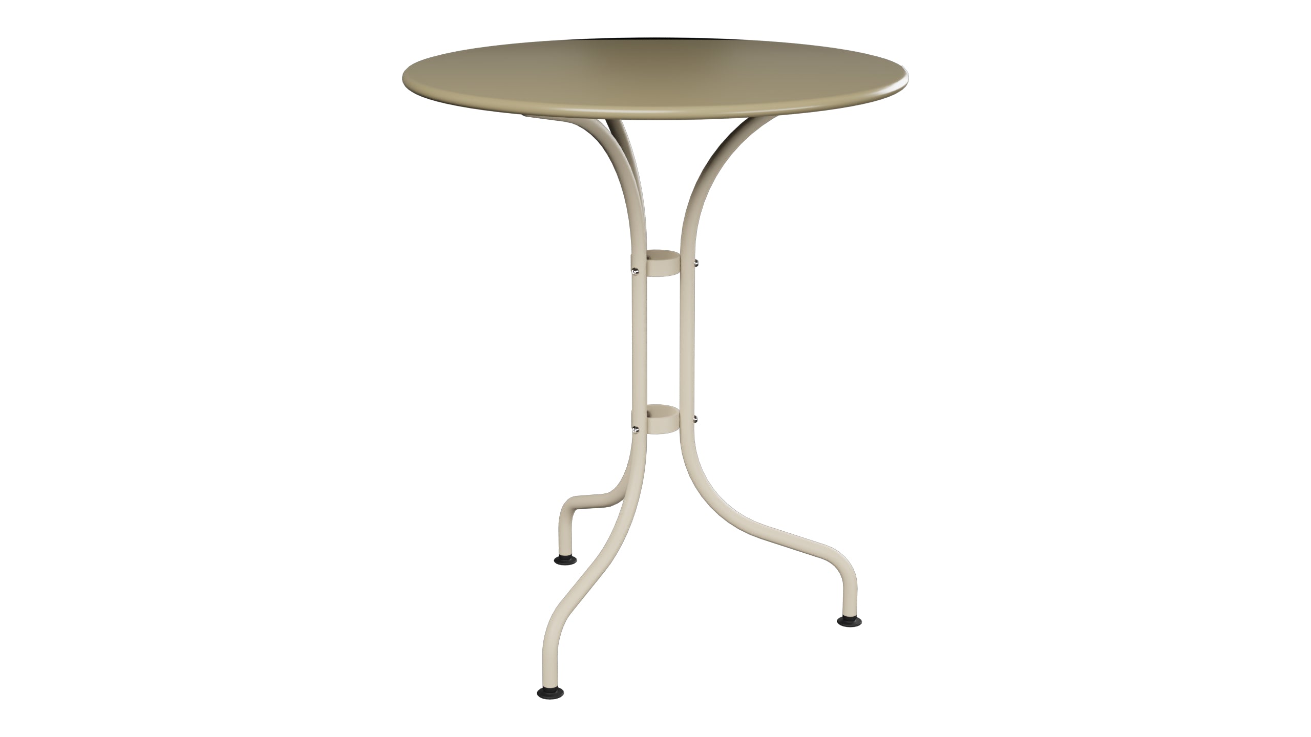 St. Moritz Metall-Gartentisch ø60 in Champagner präsentiert im Onlineshop von KAQTU Design AG. Gartentisch ist von Schaffner