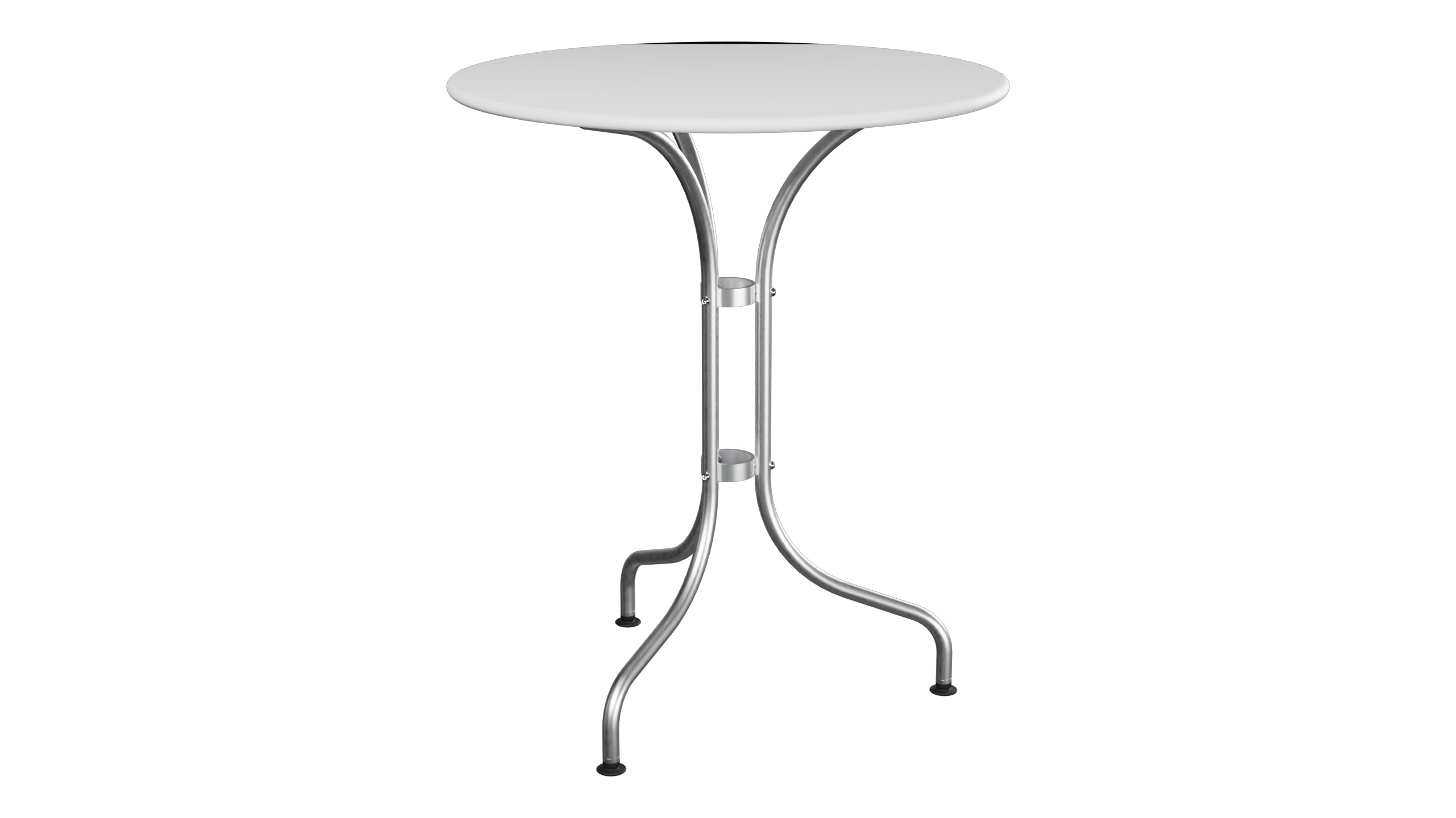St. Moritz Metall-Gartentisch ø60 in Weiss präsentiert im Onlineshop von KAQTU Design AG. Gartentisch ist von Schaffner