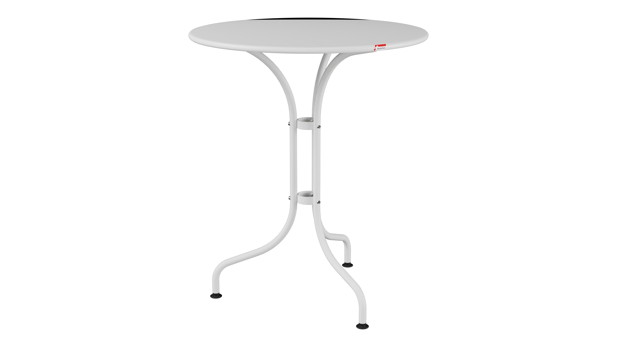 St. Moritz Metall-Gartentisch ø60 in Weiss präsentiert im Onlineshop von KAQTU Design AG. Gartentisch ist von Schaffner