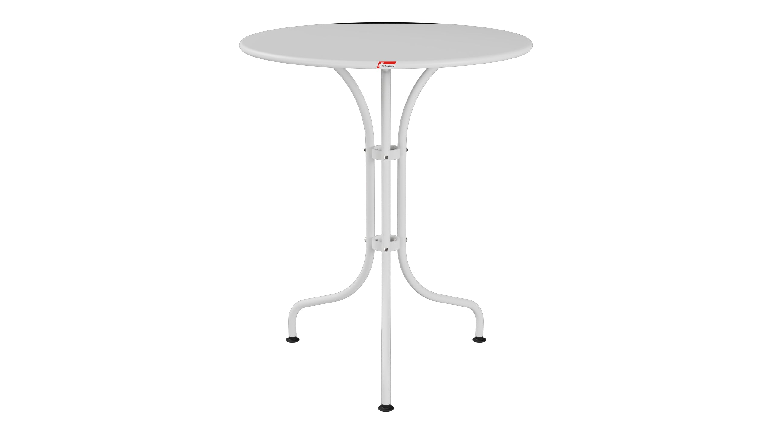 St. Moritz Metall-Gartentisch ø60 in Weiss präsentiert im Onlineshop von KAQTU Design AG. Gartentisch ist von Schaffner
