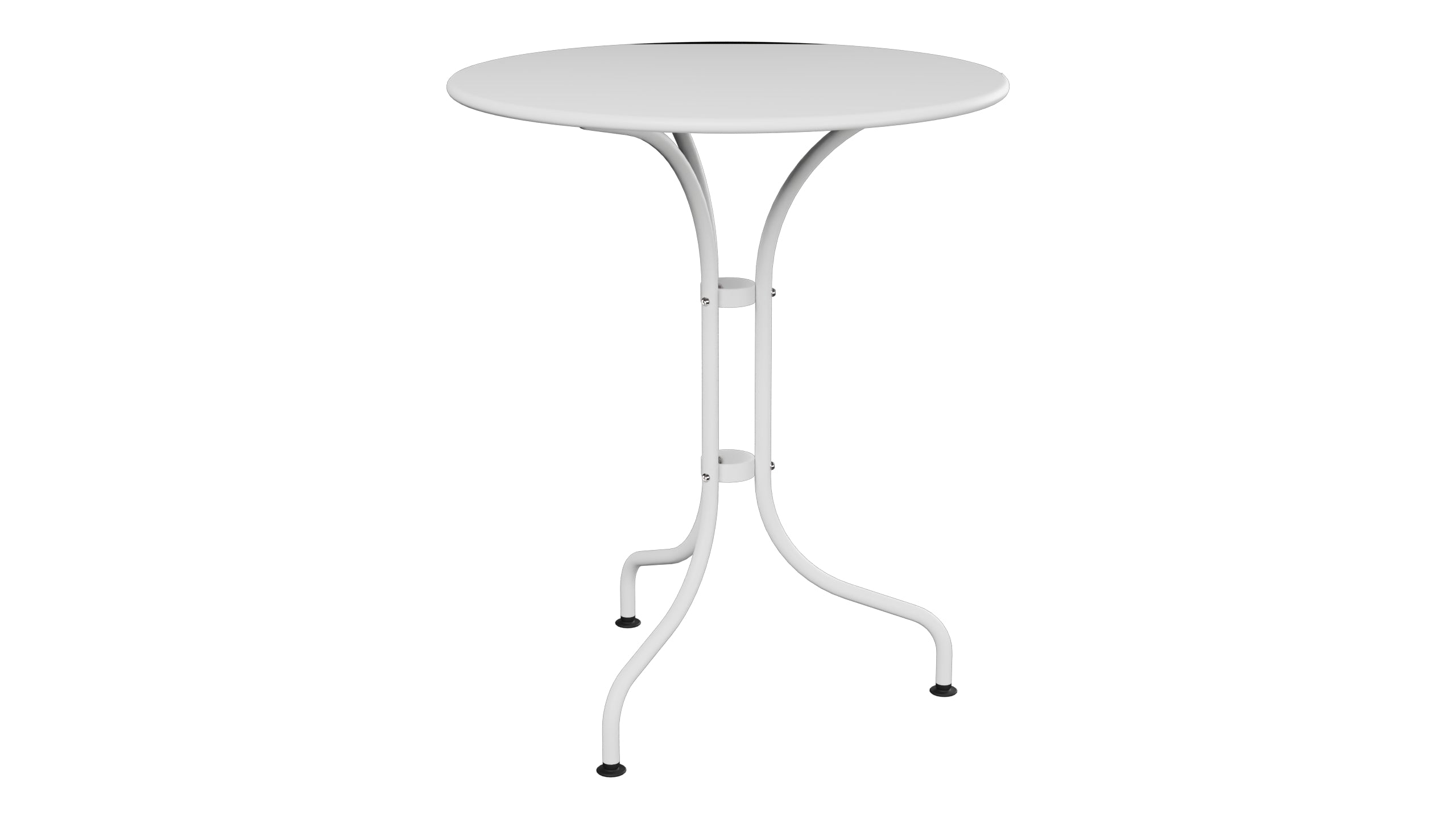 St. Moritz Metall-Gartentisch ø60 in Weiss präsentiert im Onlineshop von KAQTU Design AG. Gartentisch ist von Schaffner