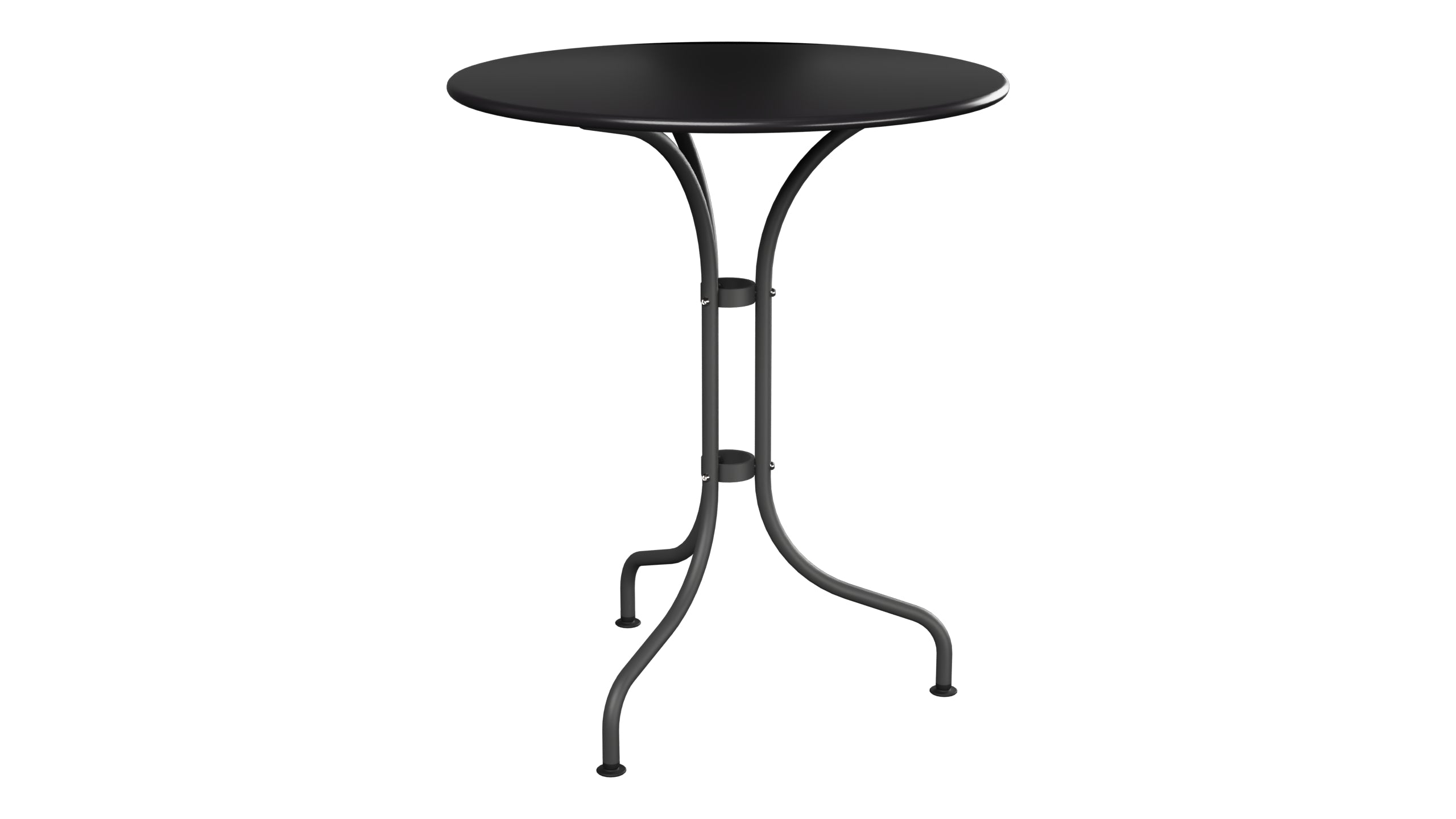 St. Moritz Metall-Gartentisch ø60 in Schwarz präsentiert im Onlineshop von KAQTU Design AG. Gartentisch ist von Schaffner