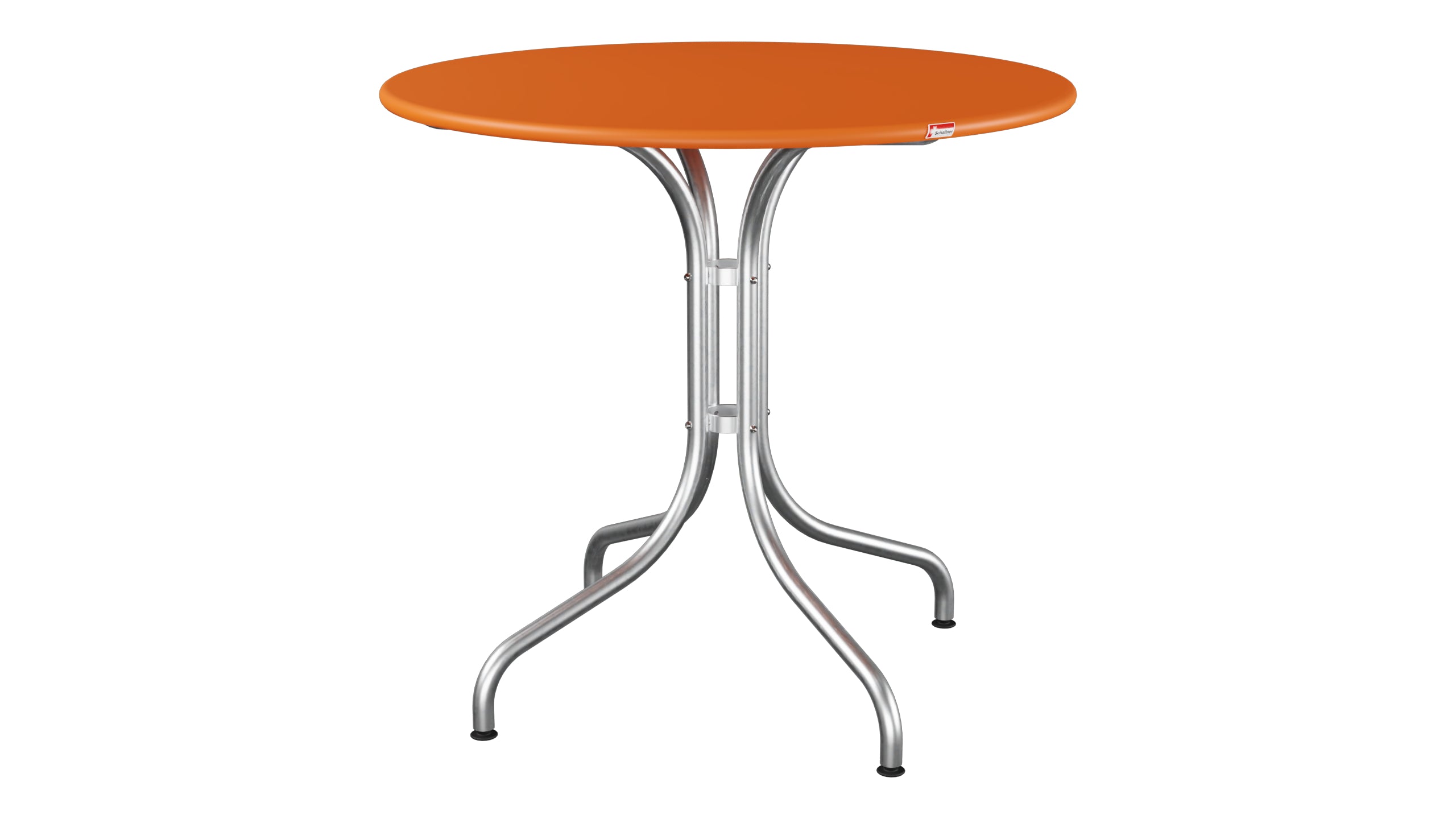 St. Moritz Metall-Gartentisch ø80 in Orange präsentiert im Onlineshop von KAQTU Design AG. Gartentisch ist von Schaffner
