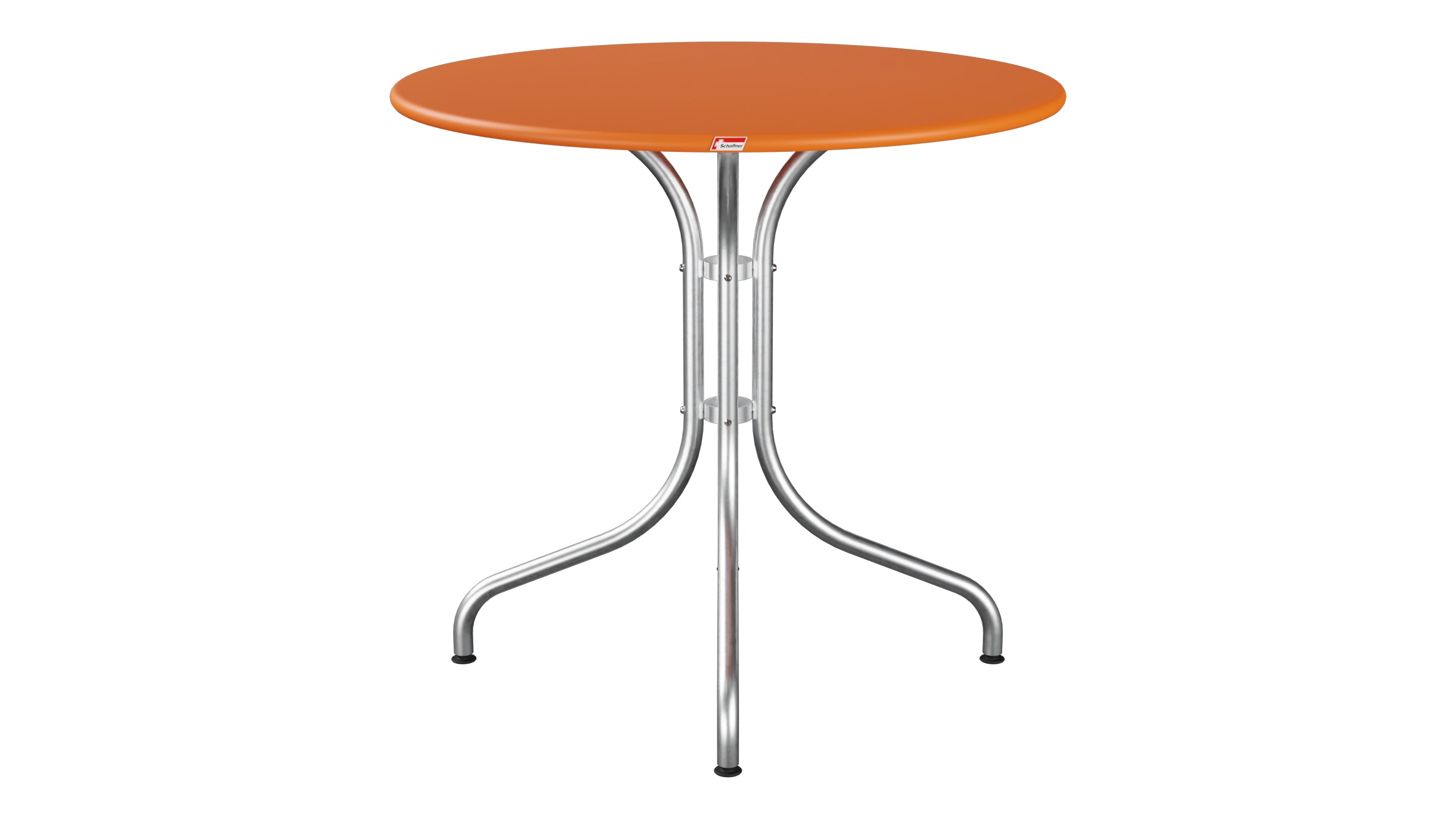 St. Moritz Metall-Gartentisch ø80 in Orange präsentiert im Onlineshop von KAQTU Design AG. Gartentisch ist von Schaffner