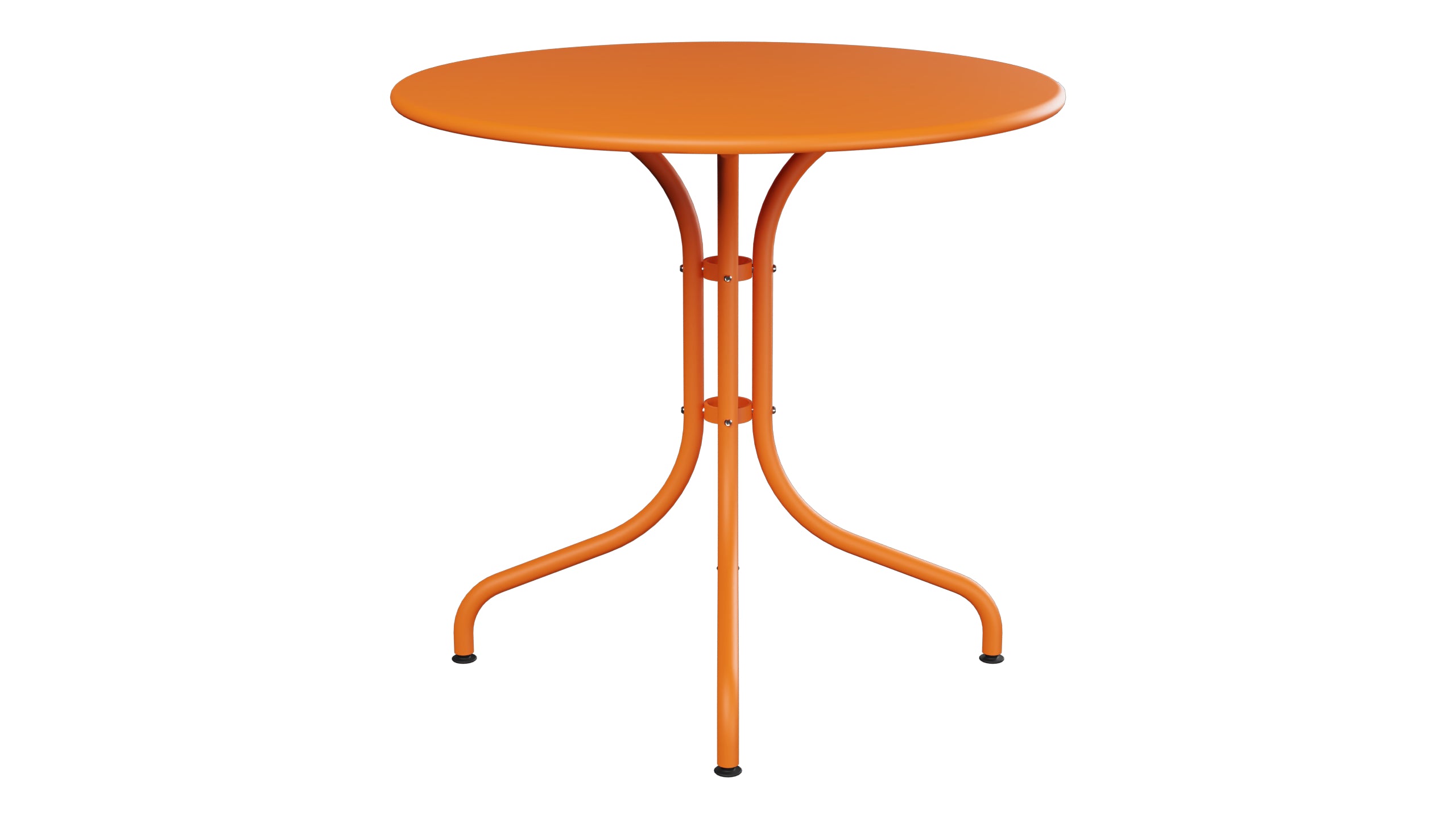 St. Moritz Metall-Gartentisch ø80 in Orange präsentiert im Onlineshop von KAQTU Design AG. Gartentisch ist von Schaffner
