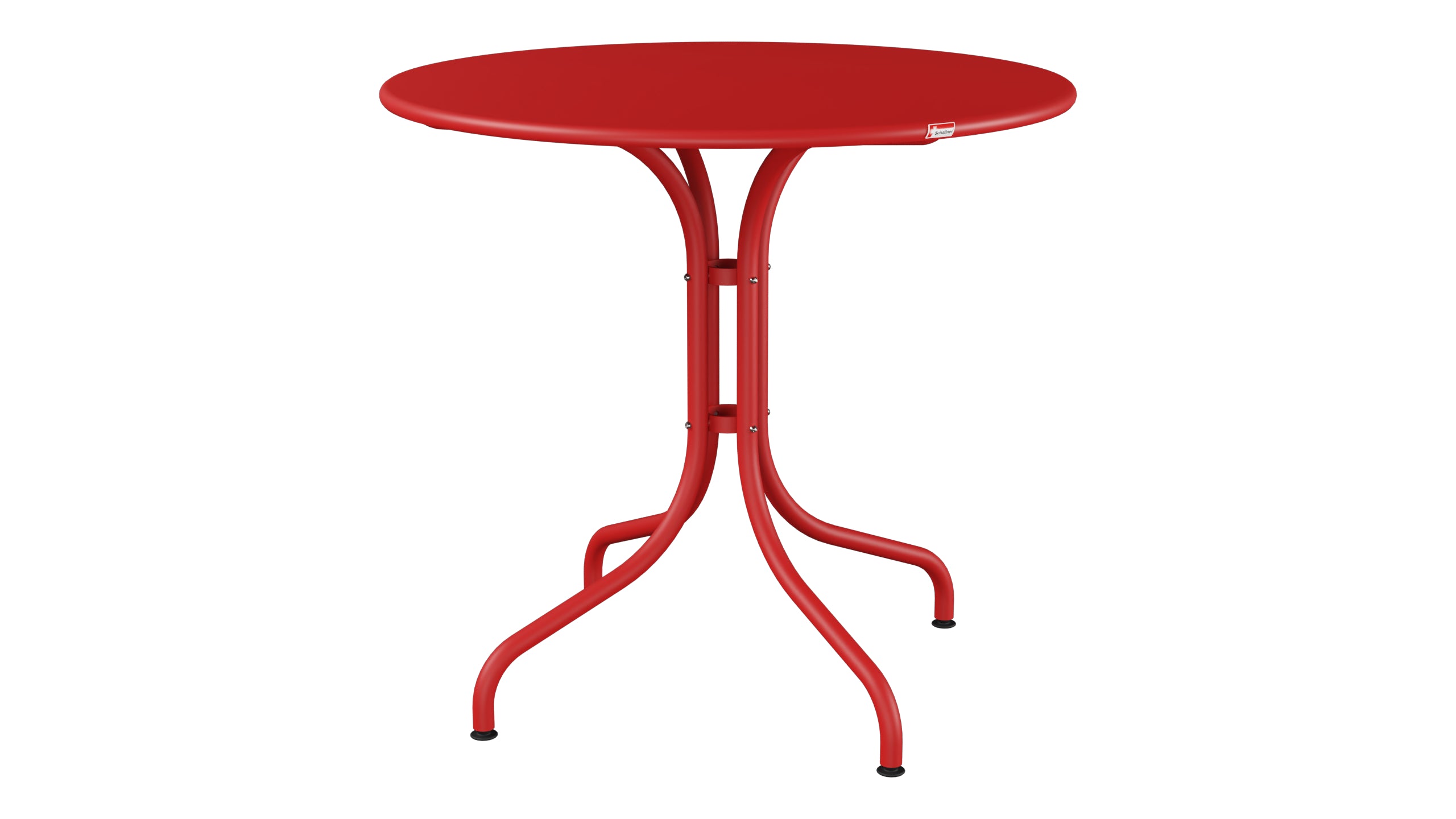 St. Moritz Metall-Gartentisch ø80 in Rot präsentiert im Onlineshop von KAQTU Design AG. Gartentisch ist von Schaffner