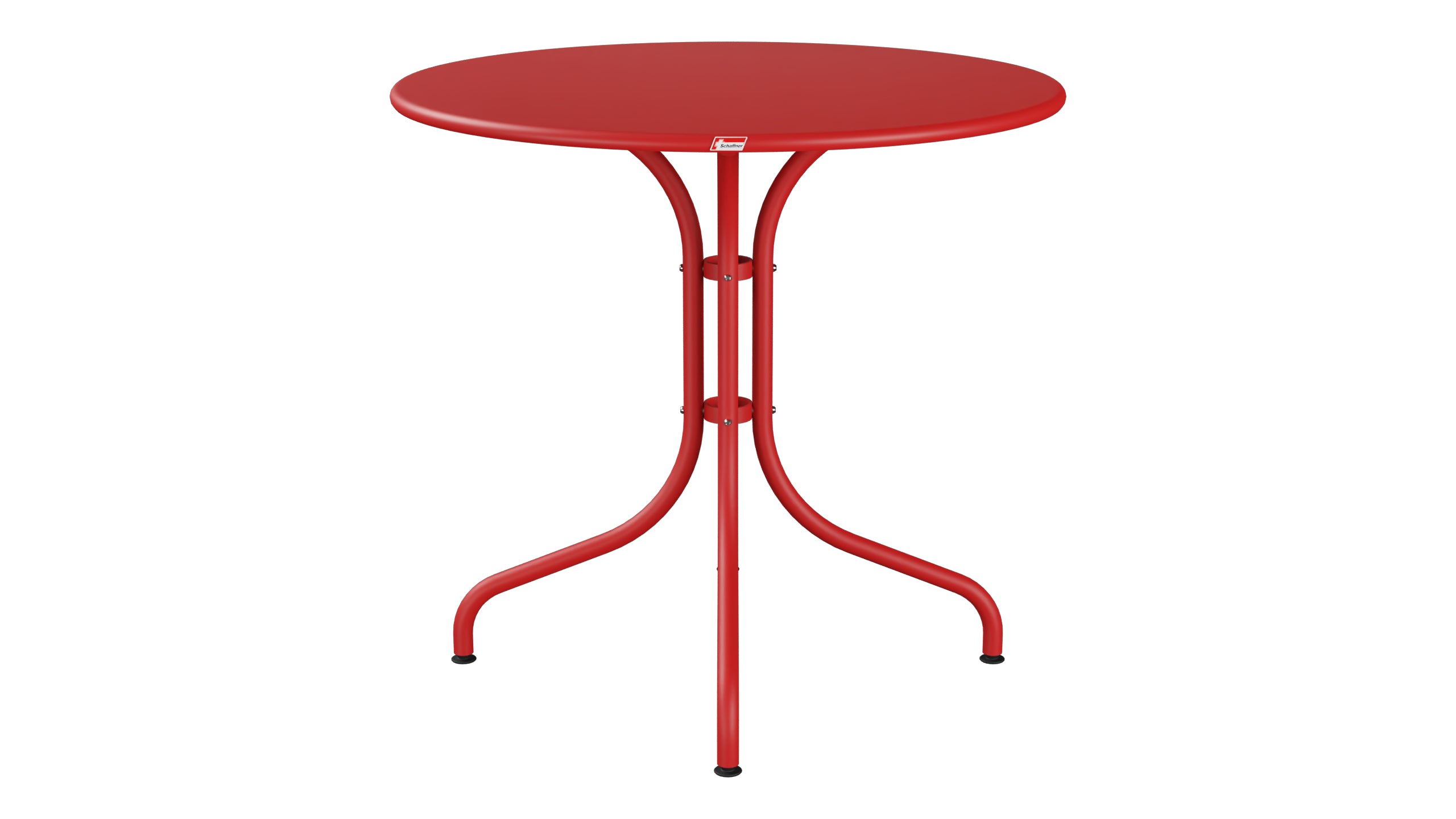 St. Moritz Metall-Gartentisch ø80 in Rot präsentiert im Onlineshop von KAQTU Design AG. Gartentisch ist von Schaffner