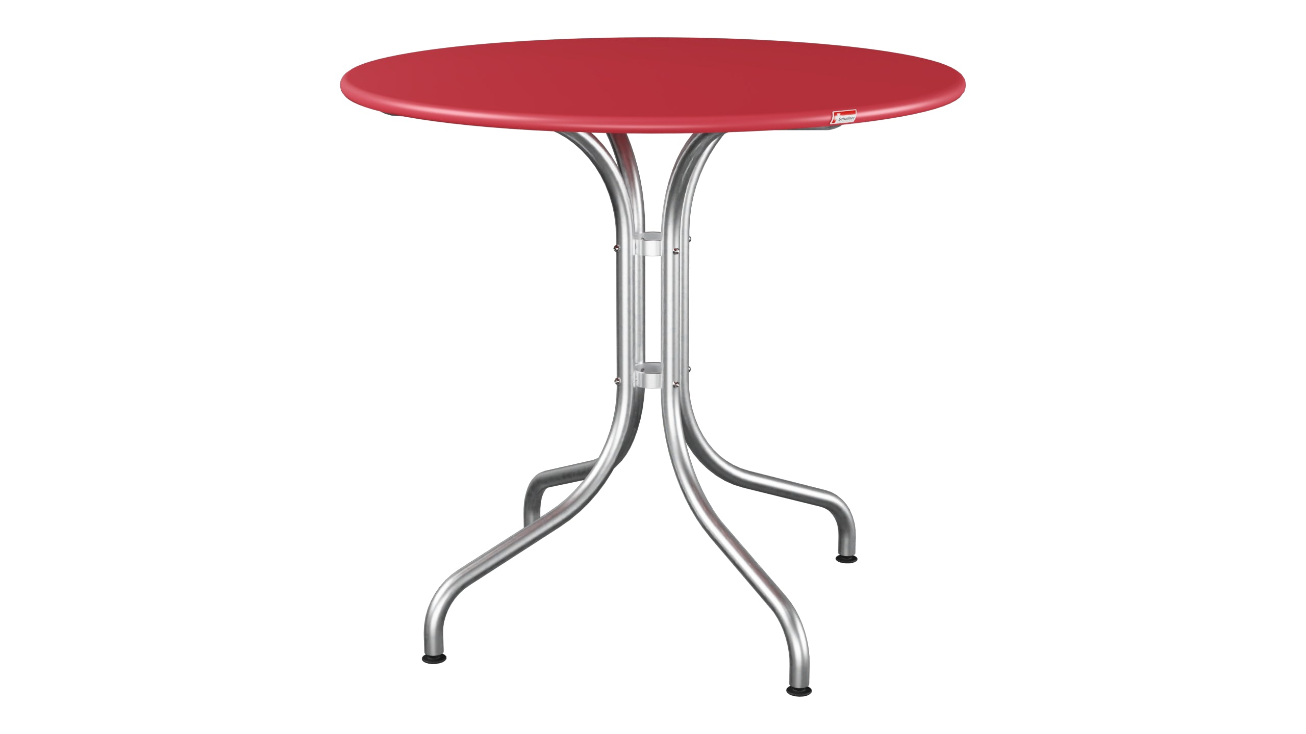 St. Moritz Metall-Gartentisch ø80 in Ahornrot präsentiert im Onlineshop von KAQTU Design AG. Gartentisch ist von Schaffner
