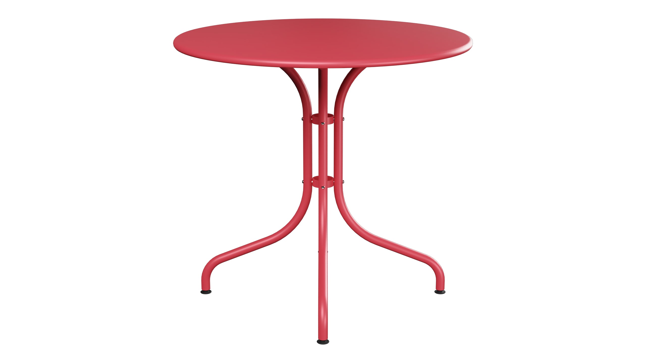 St. Moritz Metall-Gartentisch ø80 in Ahornrot präsentiert im Onlineshop von KAQTU Design AG. Gartentisch ist von Schaffner