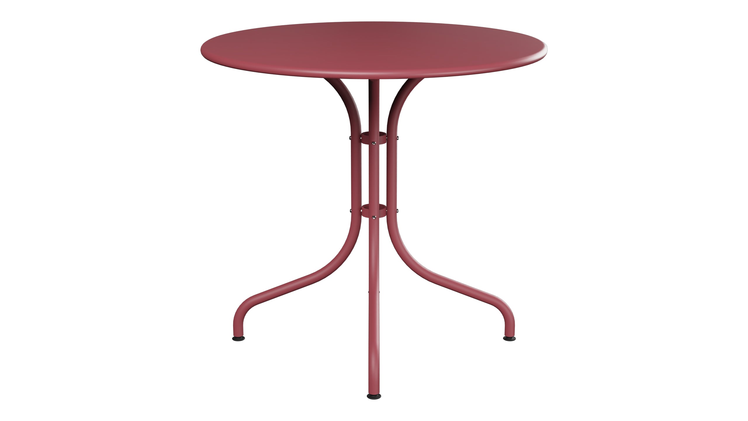 St. Moritz Metall-Gartentisch ø80 in Bordeaux präsentiert im Onlineshop von KAQTU Design AG. Gartentisch ist von Schaffner