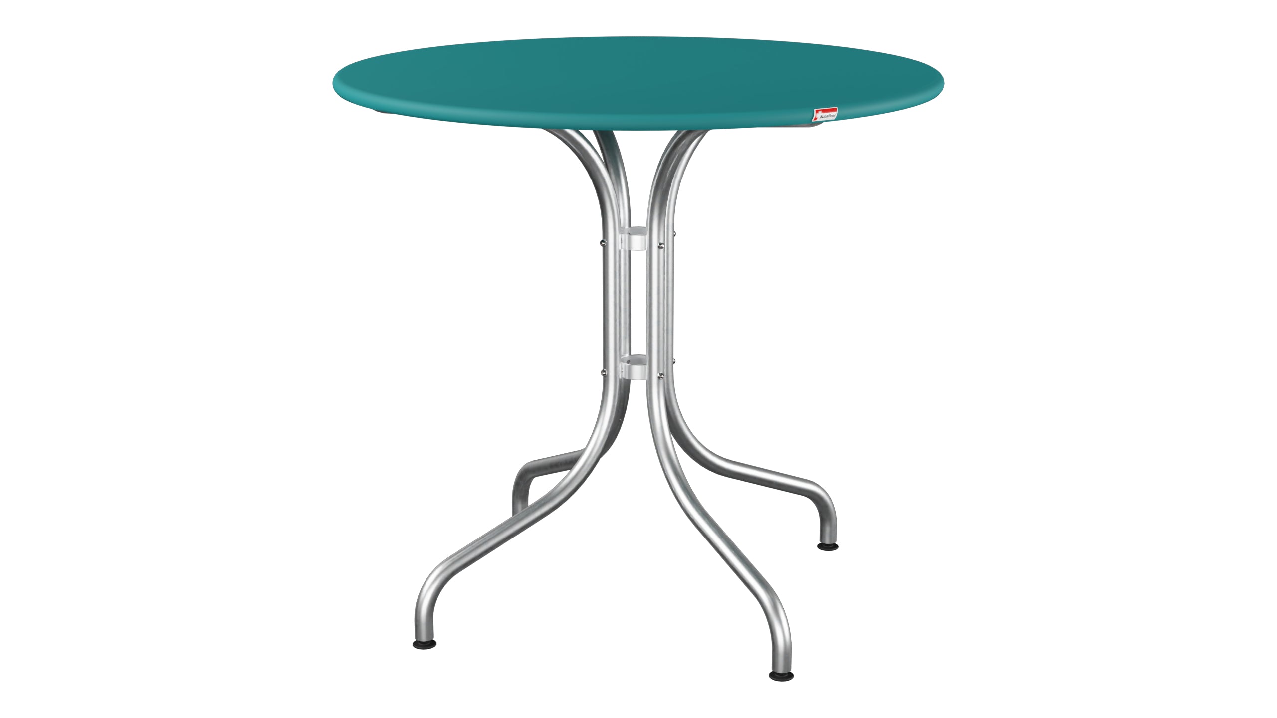 St. Moritz Metall-Gartentisch ø80 in Kaliblau präsentiert im Onlineshop von KAQTU Design AG. Gartentisch ist von Schaffner