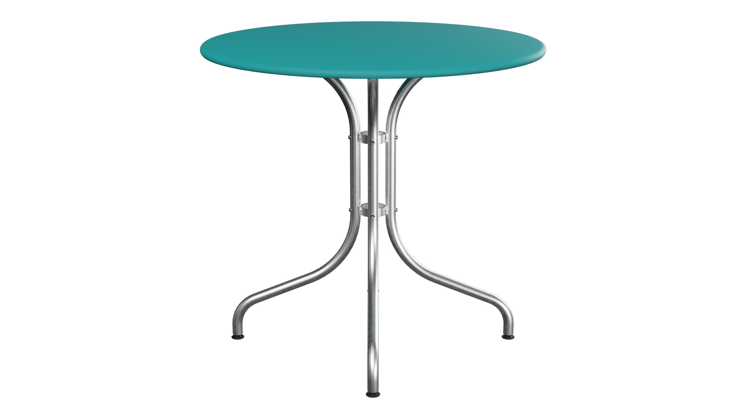St. Moritz Metall-Gartentisch ø80 in Kaliblau präsentiert im Onlineshop von KAQTU Design AG. Gartentisch ist von Schaffner