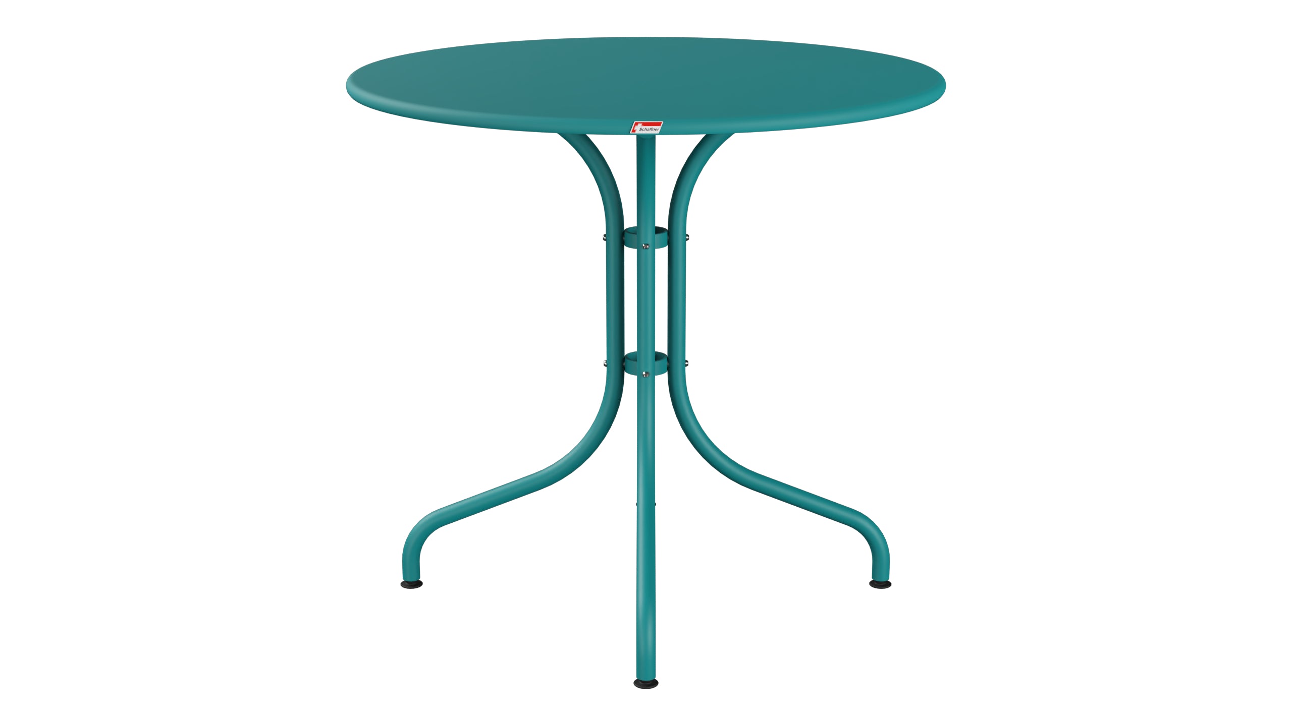 St. Moritz Metall-Gartentisch ø80 in Kaliblau präsentiert im Onlineshop von KAQTU Design AG. Gartentisch ist von Schaffner