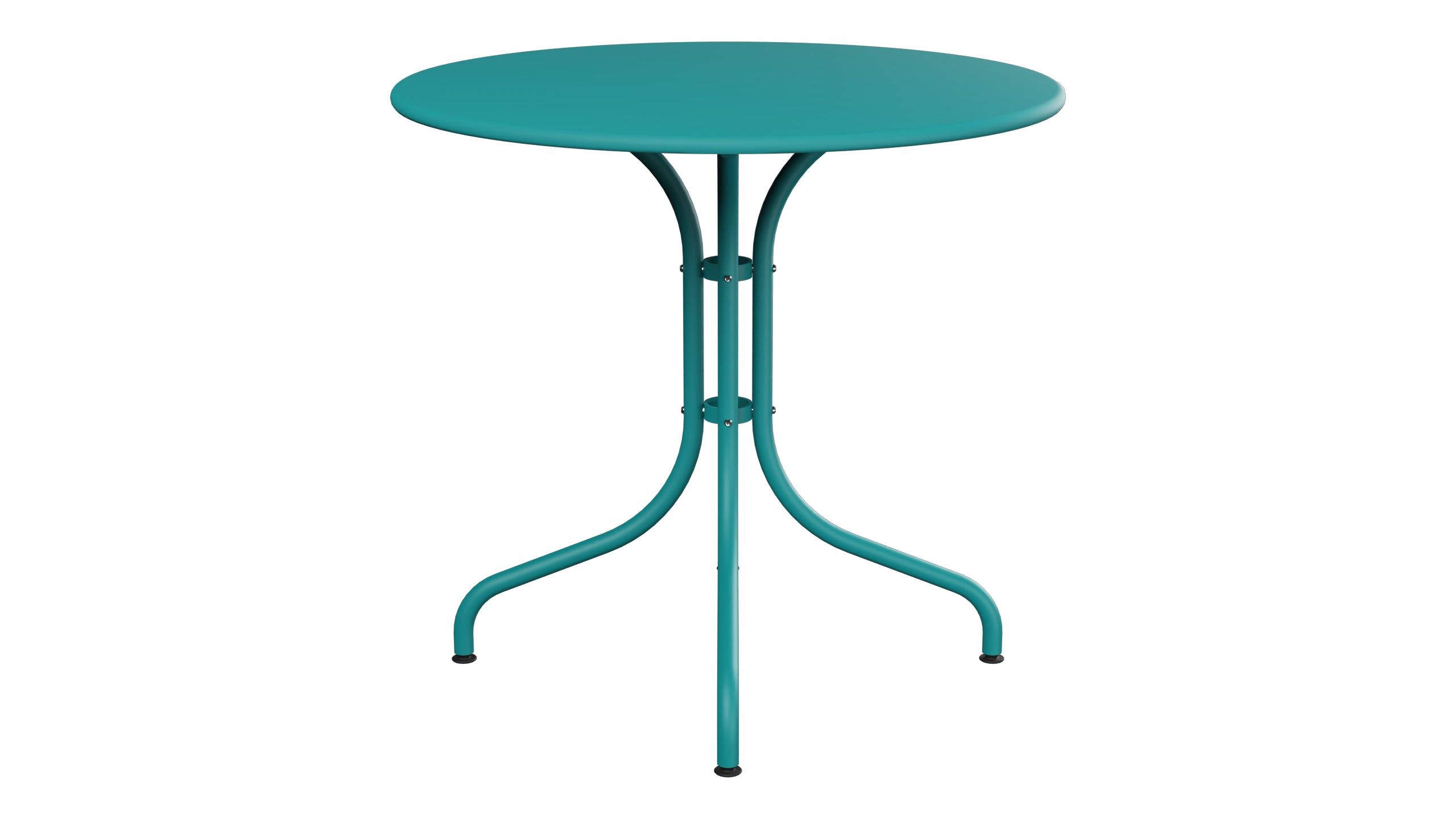 St. Moritz Metall-Gartentisch ø80 in Kaliblau präsentiert im Onlineshop von KAQTU Design AG. Gartentisch ist von Schaffner