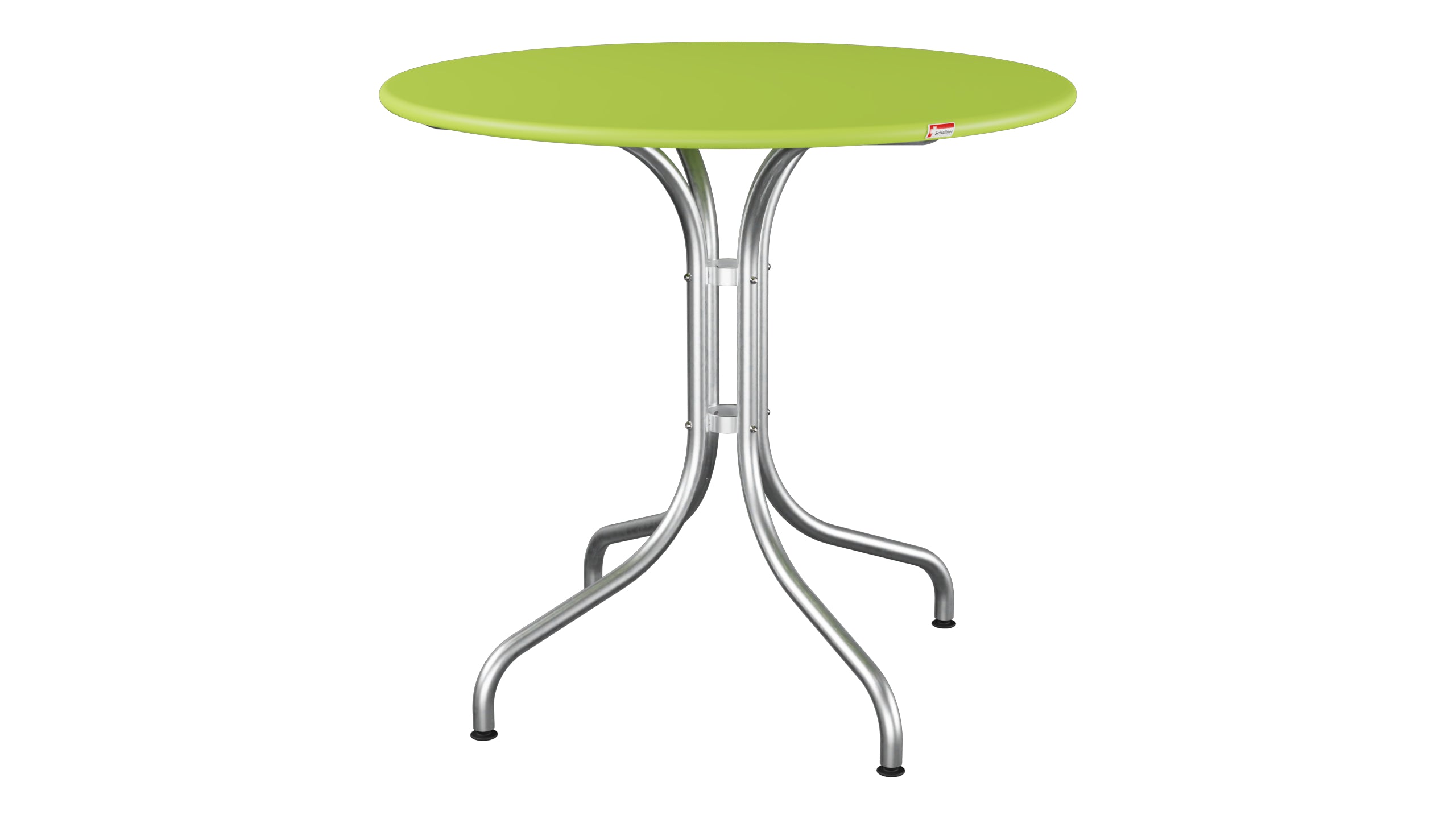 St. Moritz Metall-Gartentisch ø80 in Hellgrün präsentiert im Onlineshop von KAQTU Design AG. Gartentisch ist von Schaffner