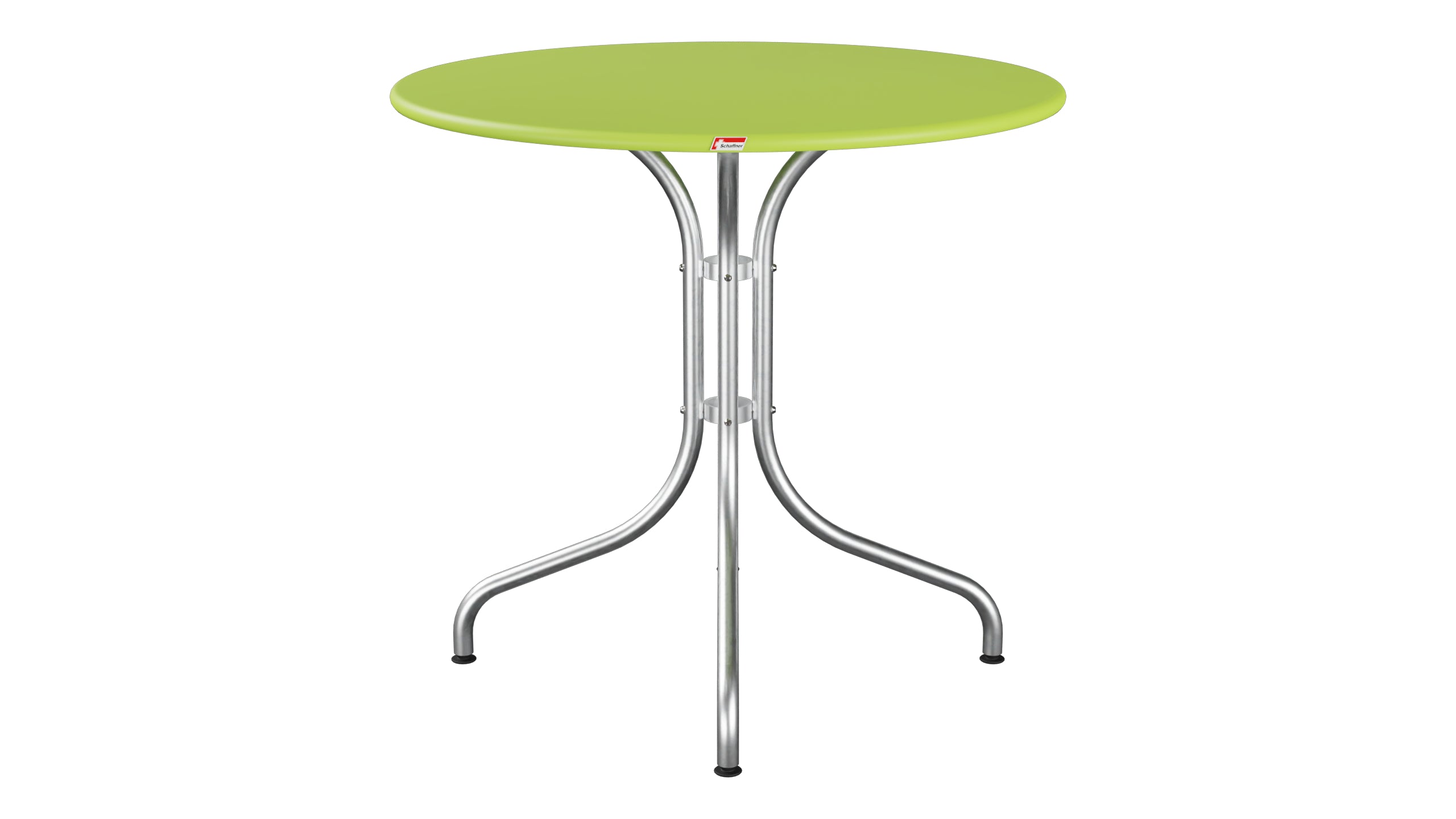 St. Moritz Metall-Gartentisch ø80 in Hellgrün präsentiert im Onlineshop von KAQTU Design AG. Gartentisch ist von Schaffner