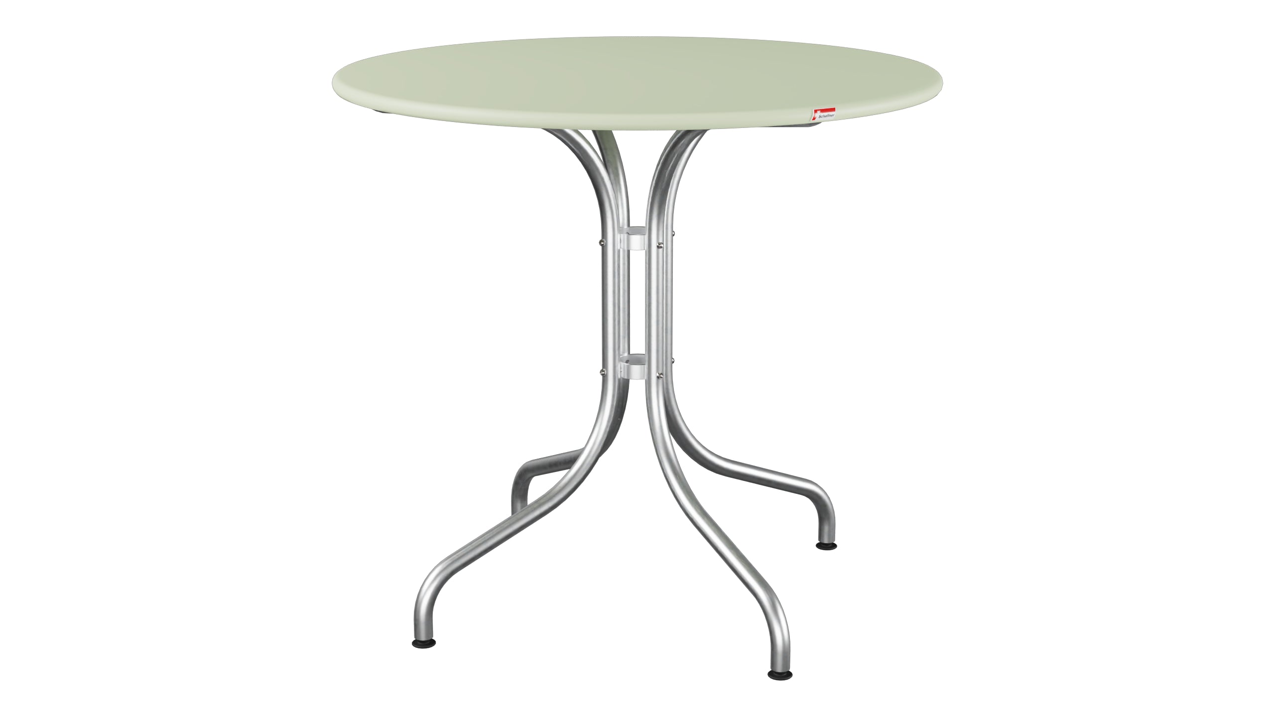 St. Moritz Metall-Gartentisch ø80 in Pastellgrün präsentiert im Onlineshop von KAQTU Design AG. Gartentisch ist von Schaffner