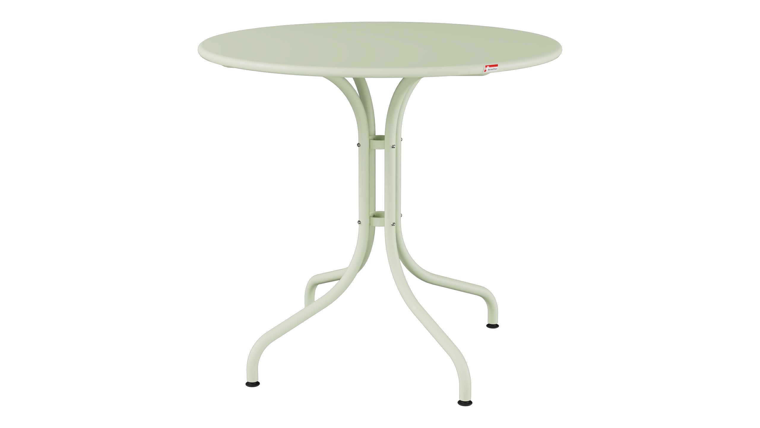 St. Moritz Metall-Gartentisch ø80 in Pastellgrün präsentiert im Onlineshop von KAQTU Design AG. Gartentisch ist von Schaffner