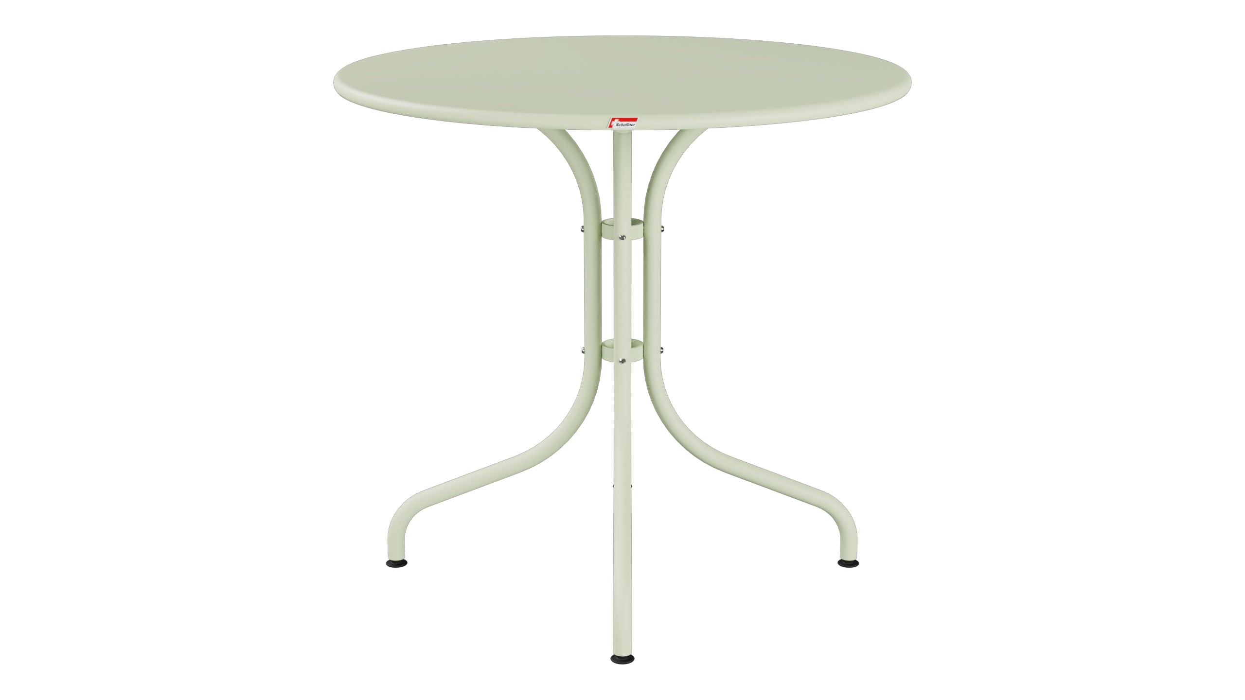 St. Moritz Metall-Gartentisch ø80 in Pastellgrün präsentiert im Onlineshop von KAQTU Design AG. Gartentisch ist von Schaffner