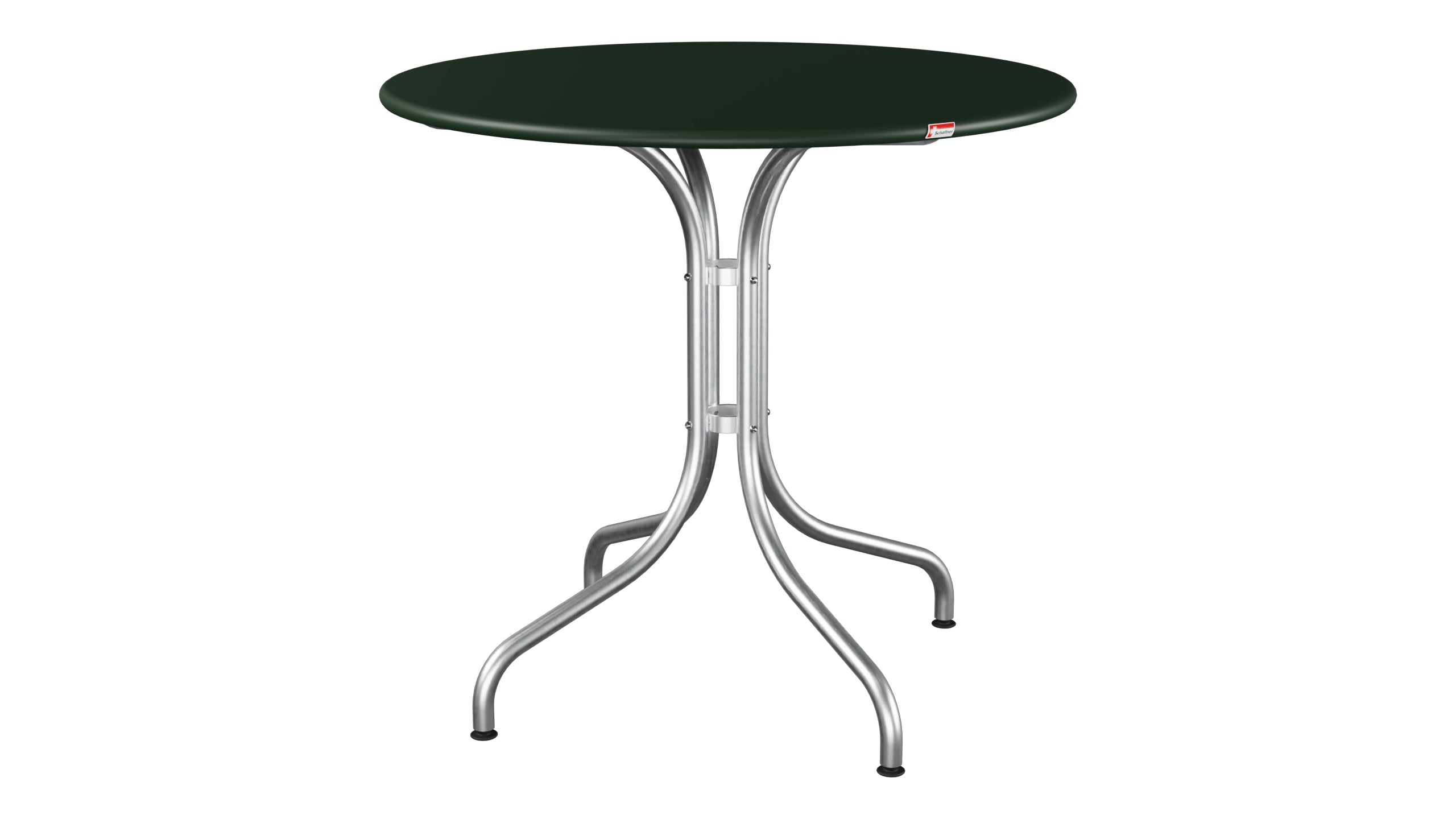 St. Moritz Metall-Gartentisch ø80 in Tannengrün präsentiert im Onlineshop von KAQTU Design AG. Gartentisch ist von Schaffner