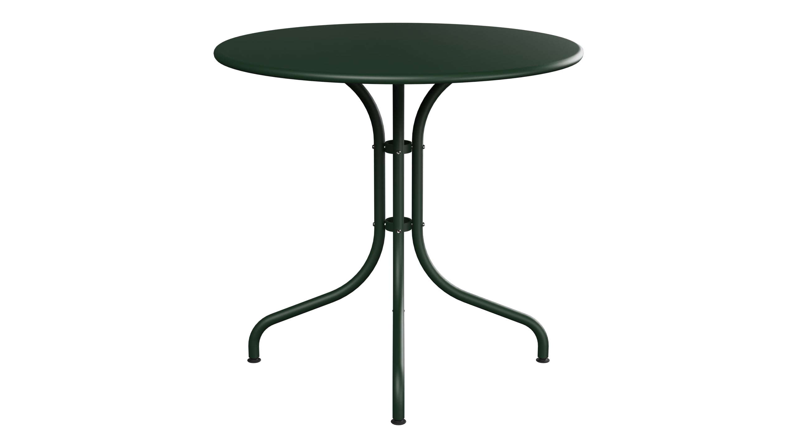 St. Moritz Metall-Gartentisch ø80 in Tannengrün präsentiert im Onlineshop von KAQTU Design AG. Gartentisch ist von Schaffner