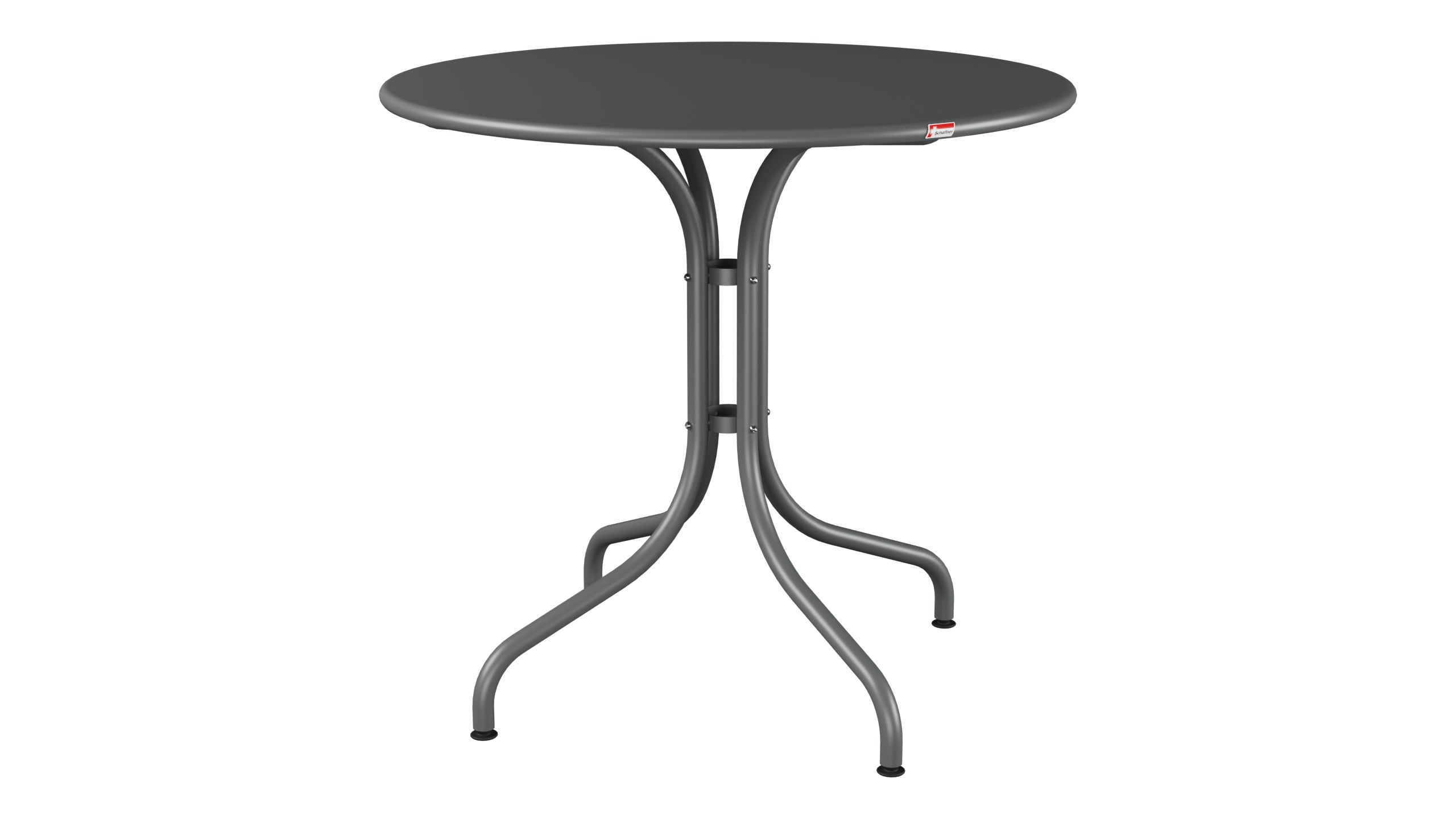 St. Moritz Metall-Gartentisch ø80 in Graphit präsentiert im Onlineshop von KAQTU Design AG. Gartentisch ist von Schaffner