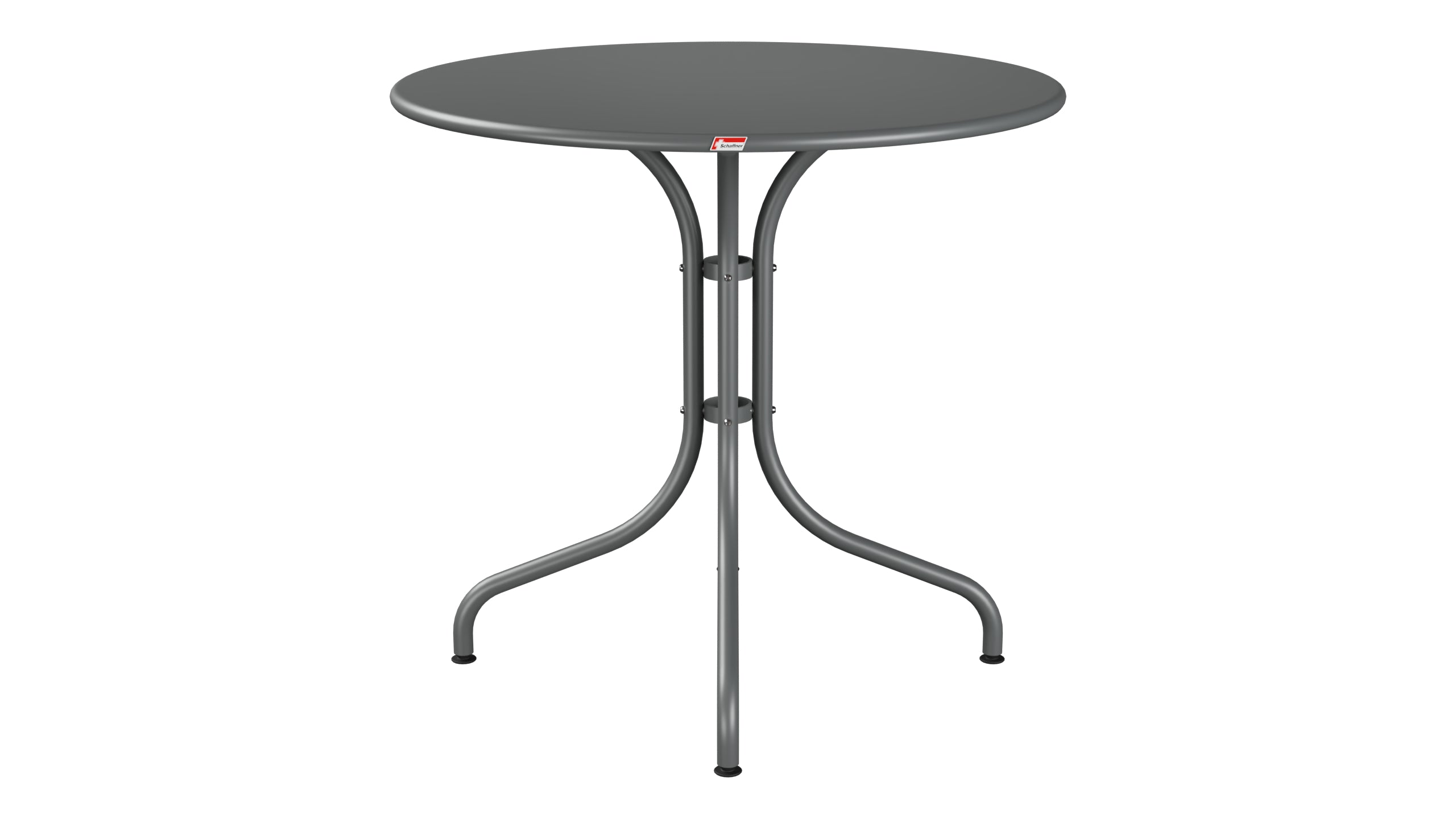 St. Moritz Metall-Gartentisch ø80 in Graphit präsentiert im Onlineshop von KAQTU Design AG. Gartentisch ist von Schaffner