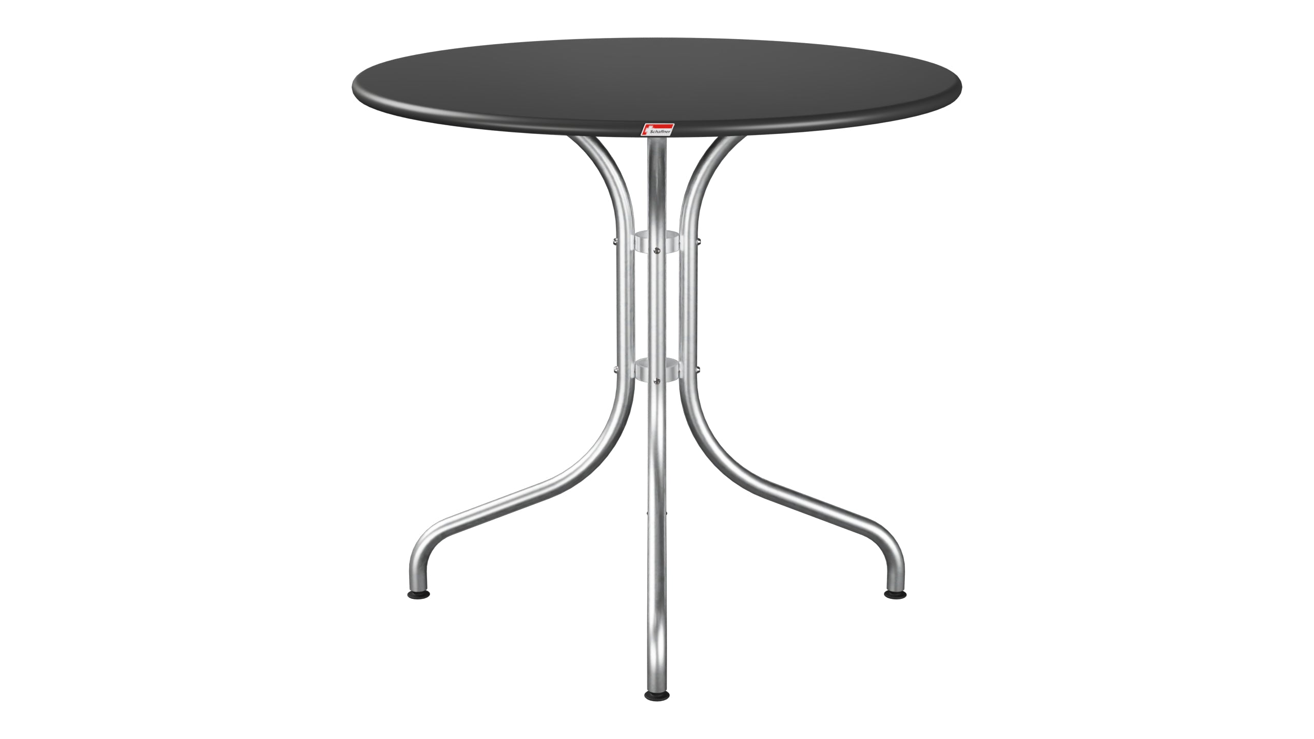 St. Moritz Metall-Gartentisch ø80 in Anthrazit präsentiert im Onlineshop von KAQTU Design AG. Gartentisch ist von Schaffner