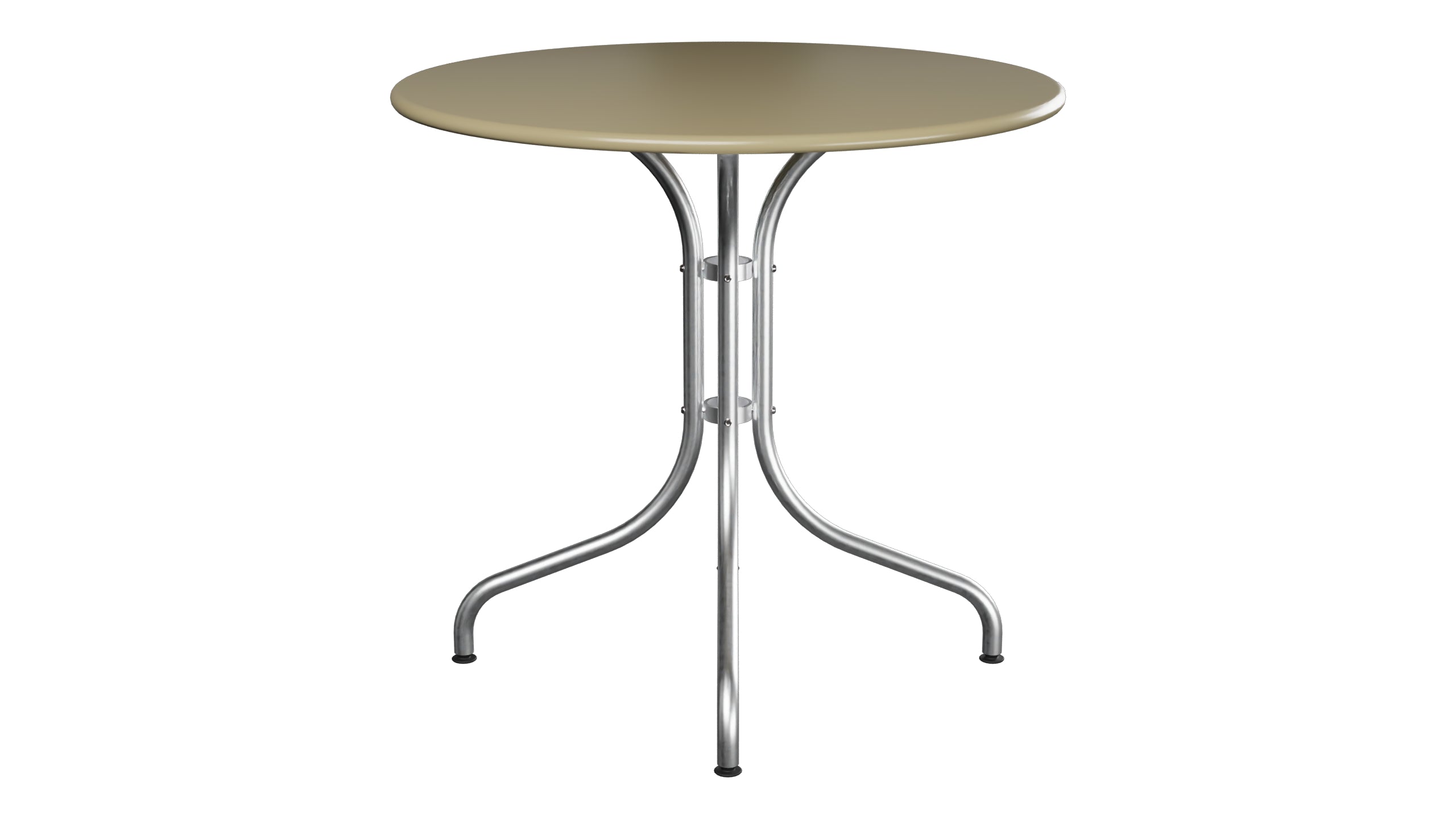 St. Moritz Metall-Gartentisch ø80 in Champagner präsentiert im Onlineshop von KAQTU Design AG. Gartentisch ist von Schaffner