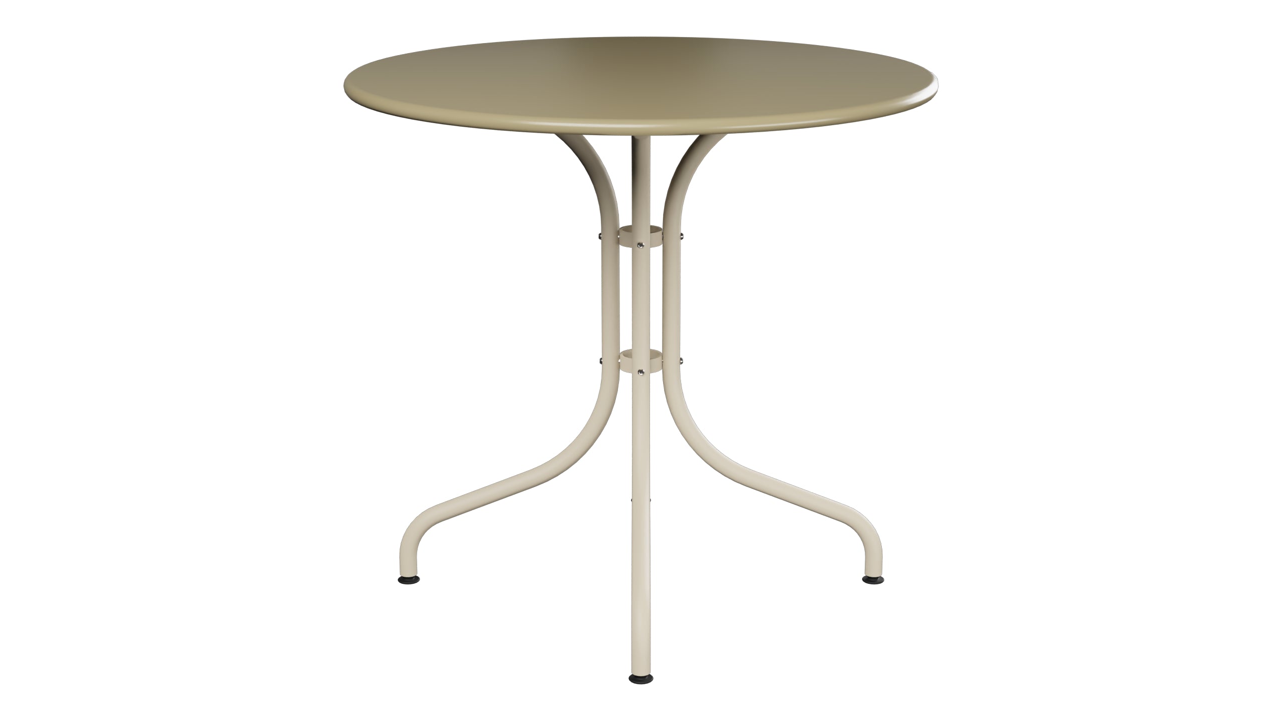 St. Moritz Metall-Gartentisch ø80 in Champagner präsentiert im Onlineshop von KAQTU Design AG. Gartentisch ist von Schaffner