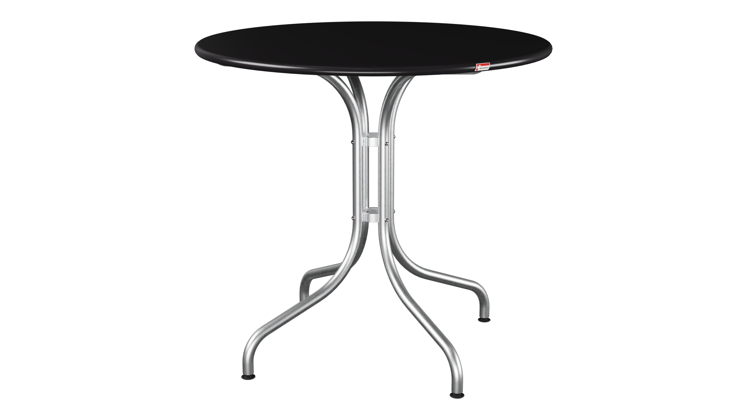 St. Moritz Metall-Gartentisch ø80 in Schwarz präsentiert im Onlineshop von KAQTU Design AG. Gartentisch ist von Schaffner