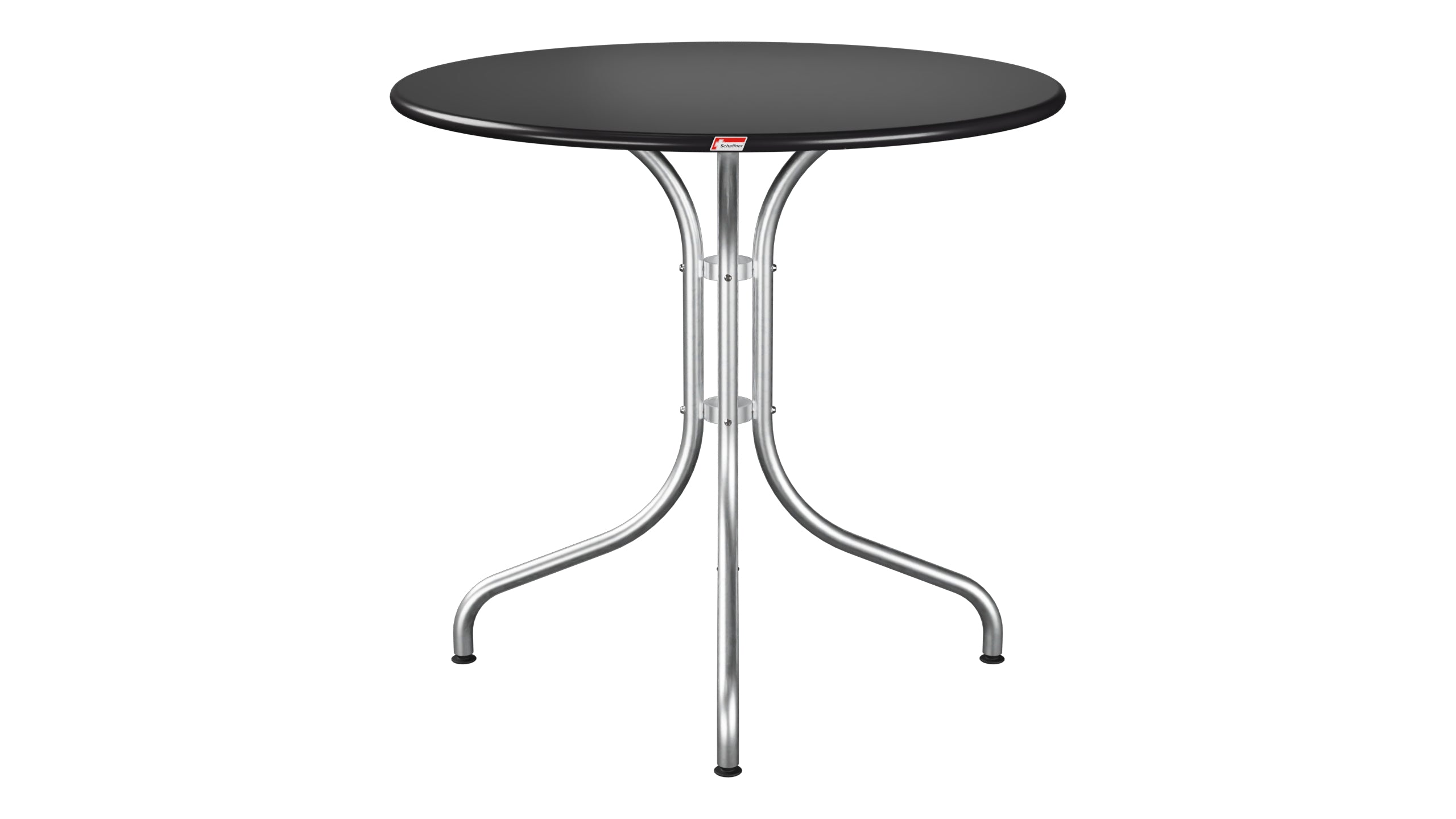St. Moritz Metall-Gartentisch ø80 in Schwarz präsentiert im Onlineshop von KAQTU Design AG. Gartentisch ist von Schaffner