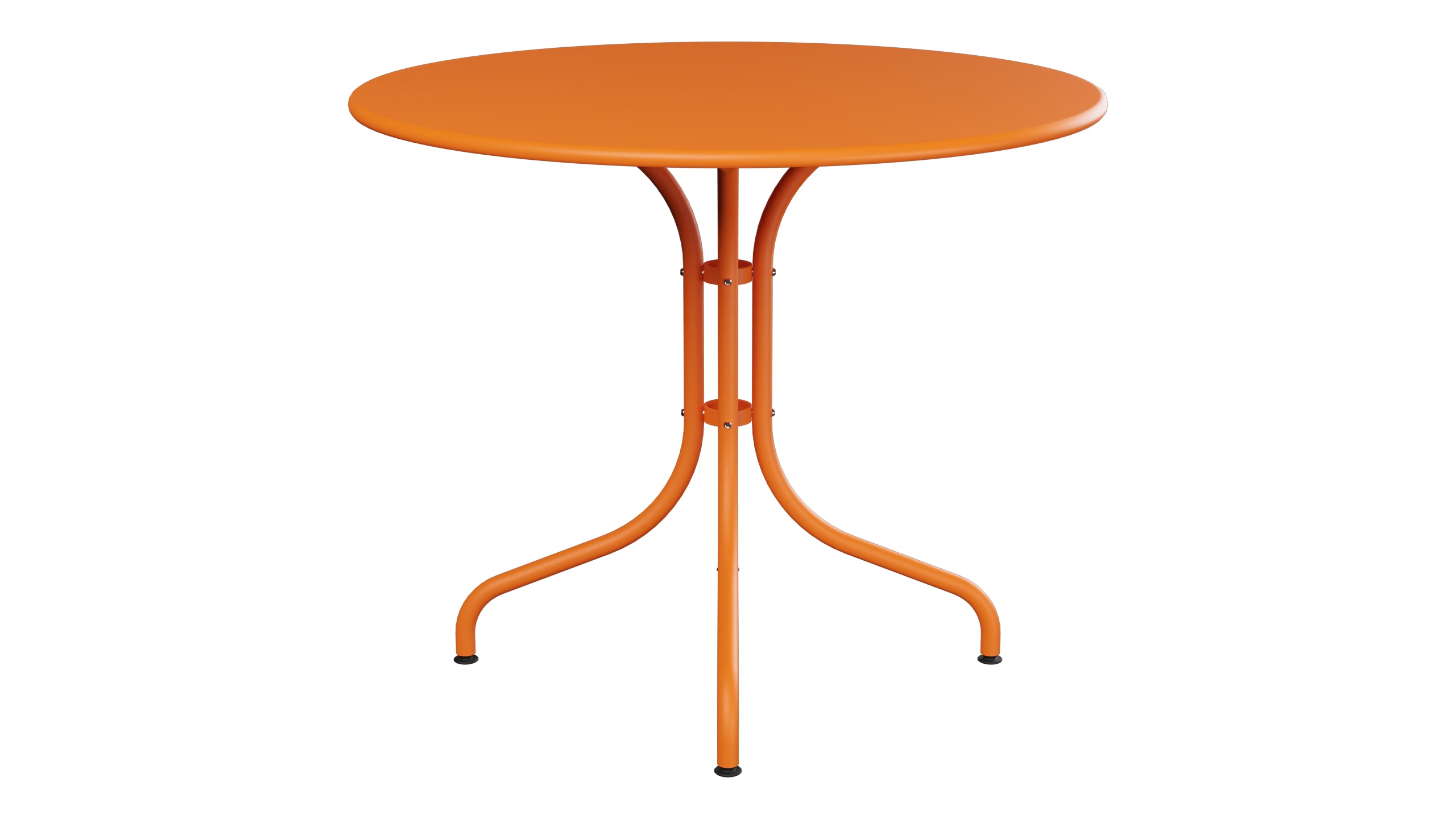St. Moritz Metall-Gartentisch ø90 in Orange präsentiert im Onlineshop von KAQTU Design AG. Gartentisch ist von Schaffner